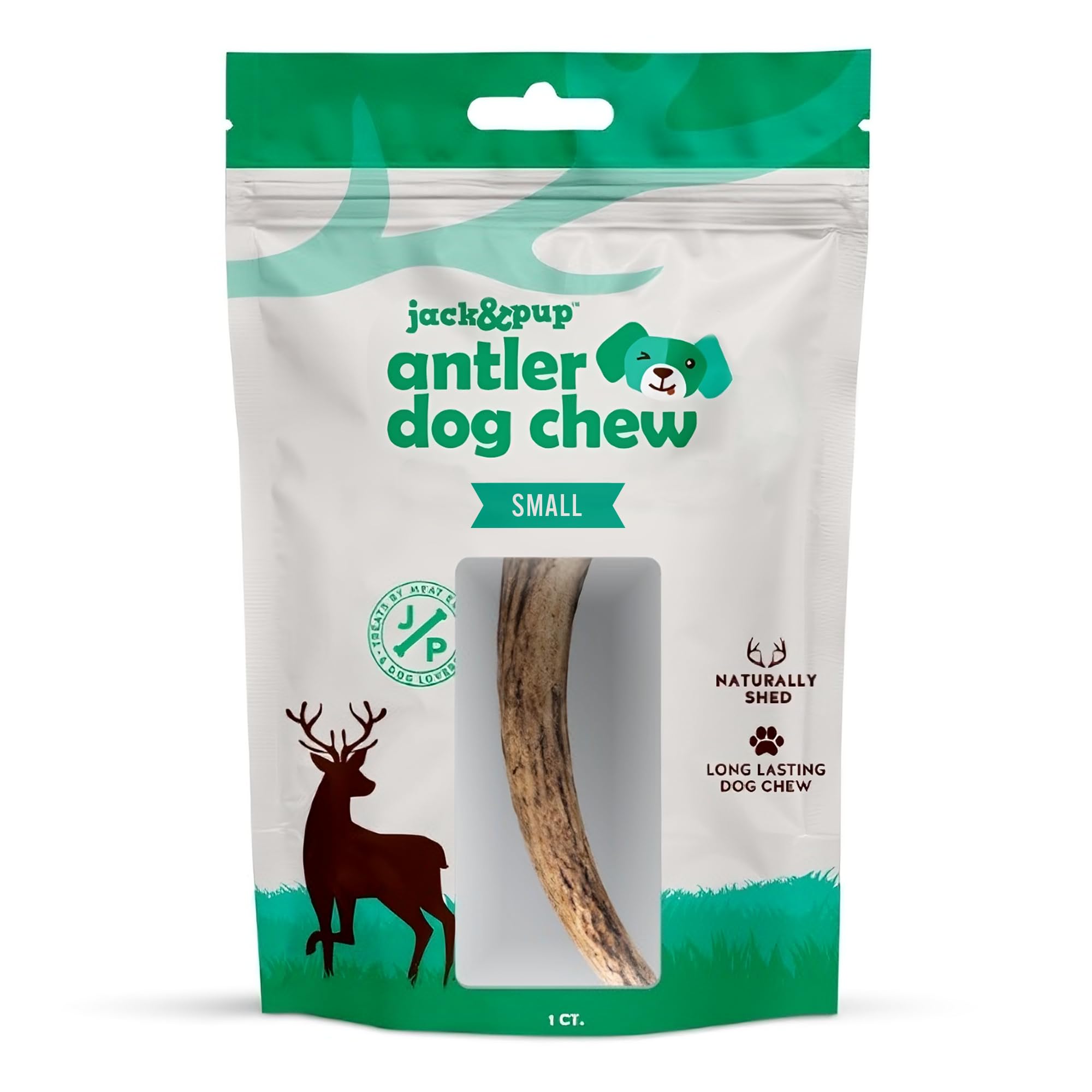 Jack&Pup Whole Elk Antlers For Dogs Large | Naturally Shed Rawhide Free Dog Chews Long Lasting Elk Horns For Dogs | Dog Antlers 