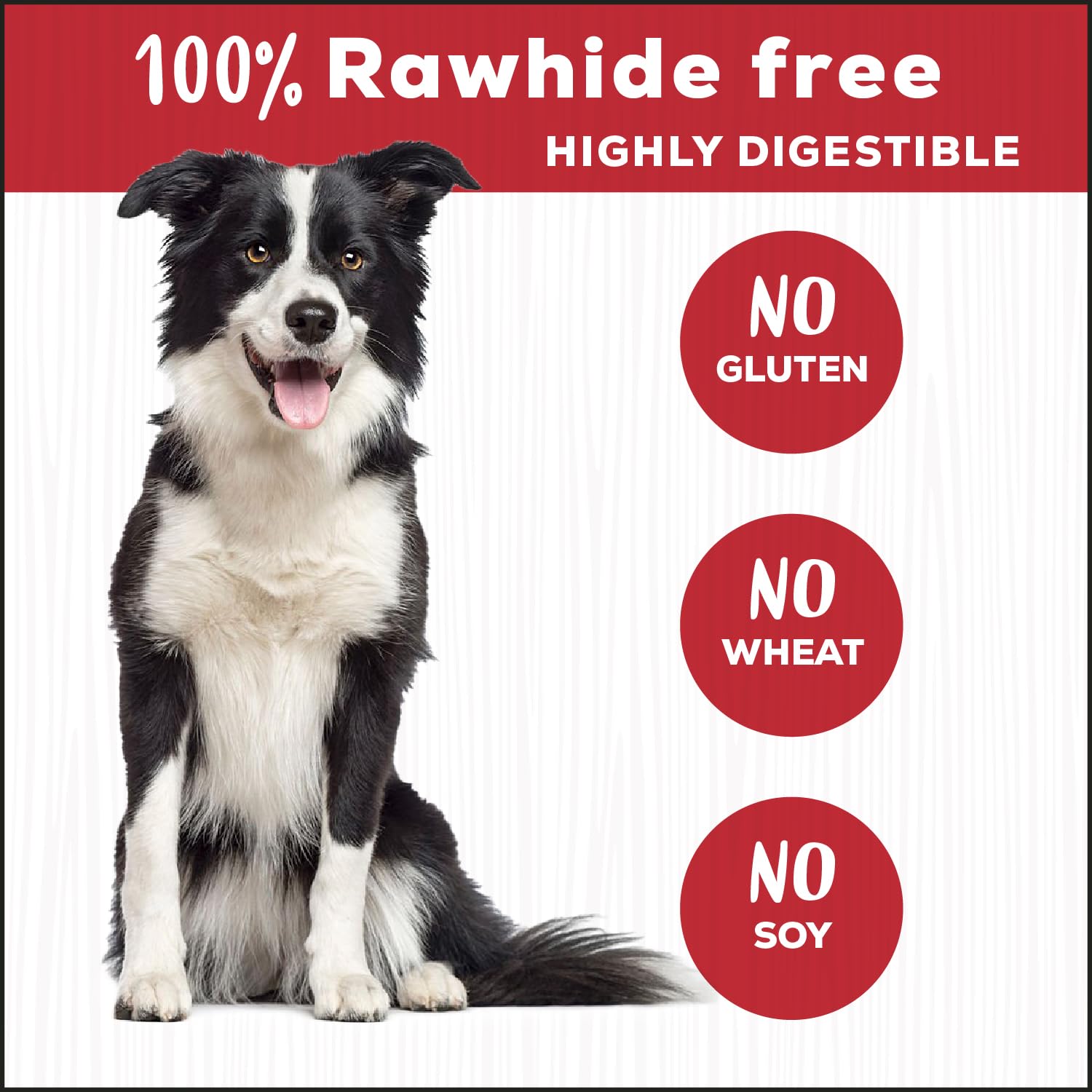 Country Kitchen Rawhide Free Twists Dog Chews, Made with Real Beef, 3 Count
