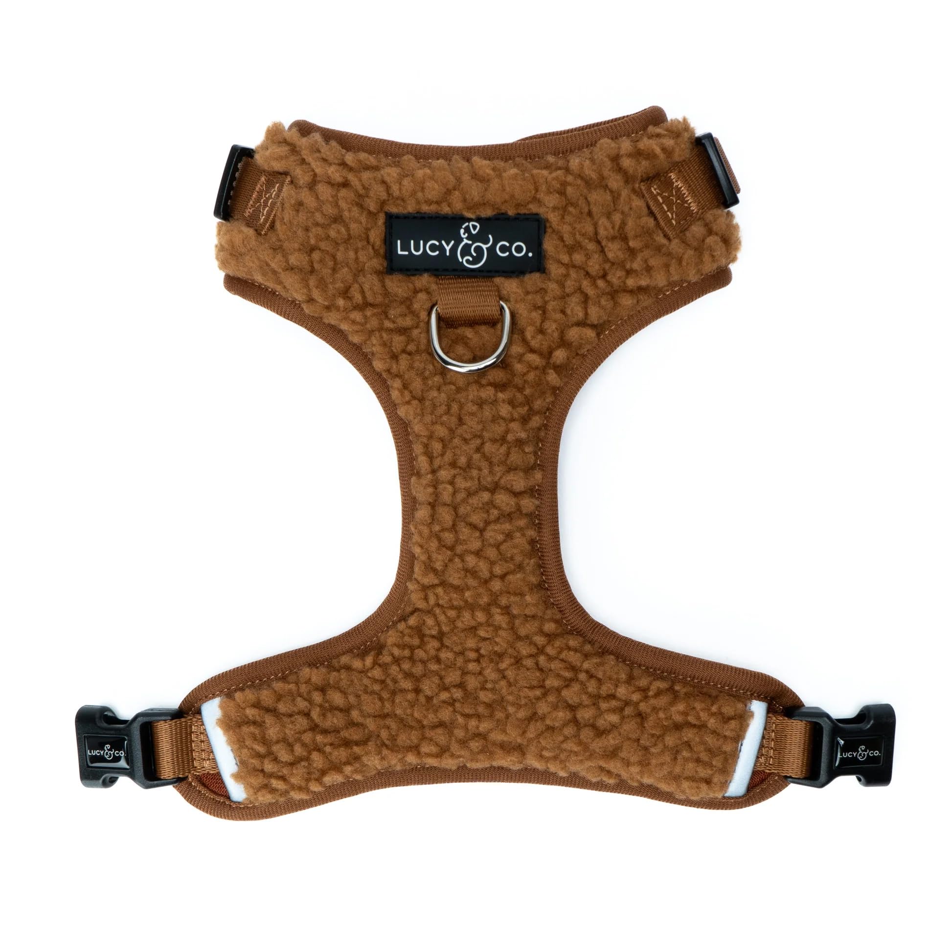 Lucy & Co. Cute No-Pull Cinnamon Teddy Harness - Stop Pulling & Walk Easy - Harness Available in XS-XL for Small, Medium, and La