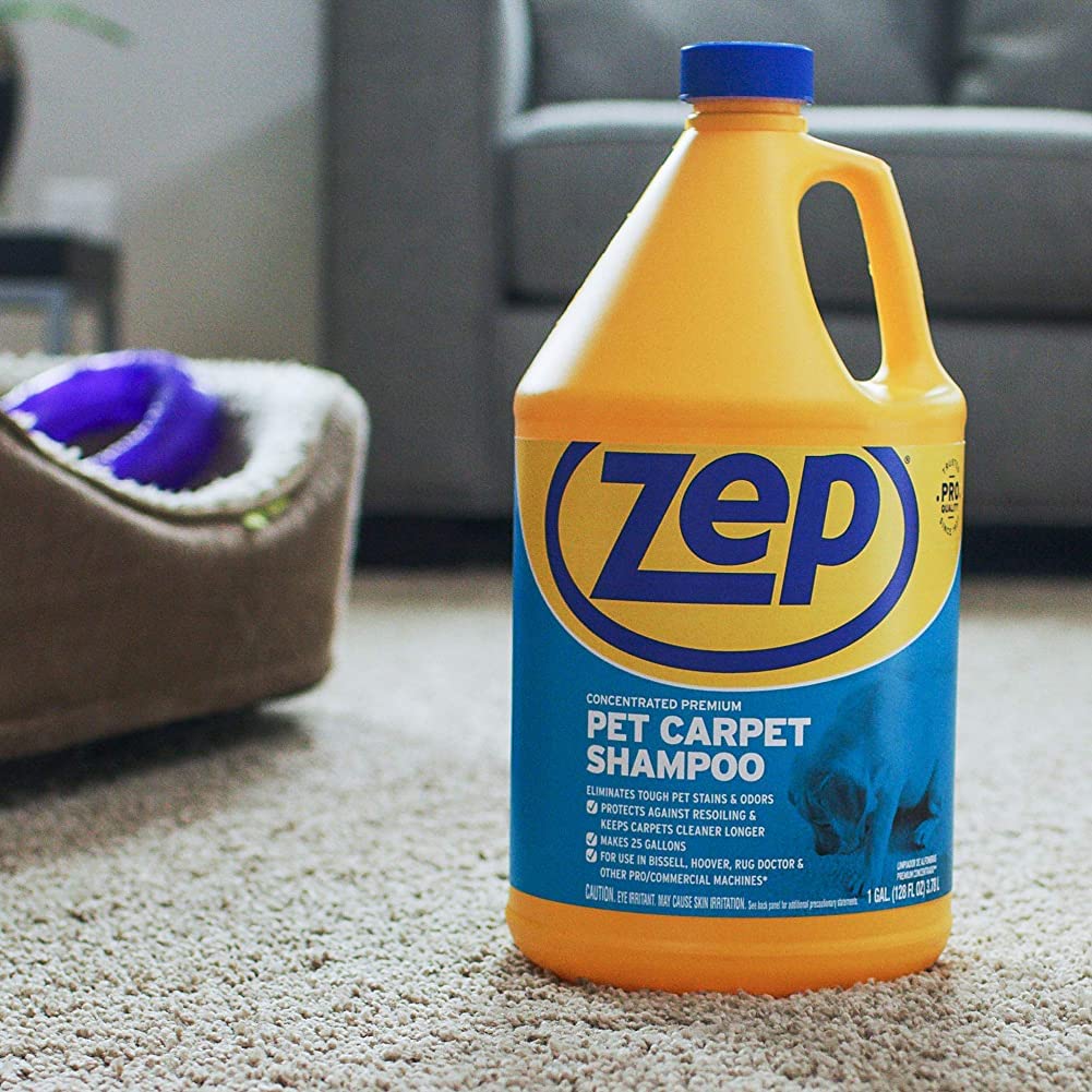 Zep Premium Pet Carpet Shampoo - 1 Gallon (Case Of 2) Zuppc128 - Concentrated Pro Formula Removes Tough Pet Stains And Odors