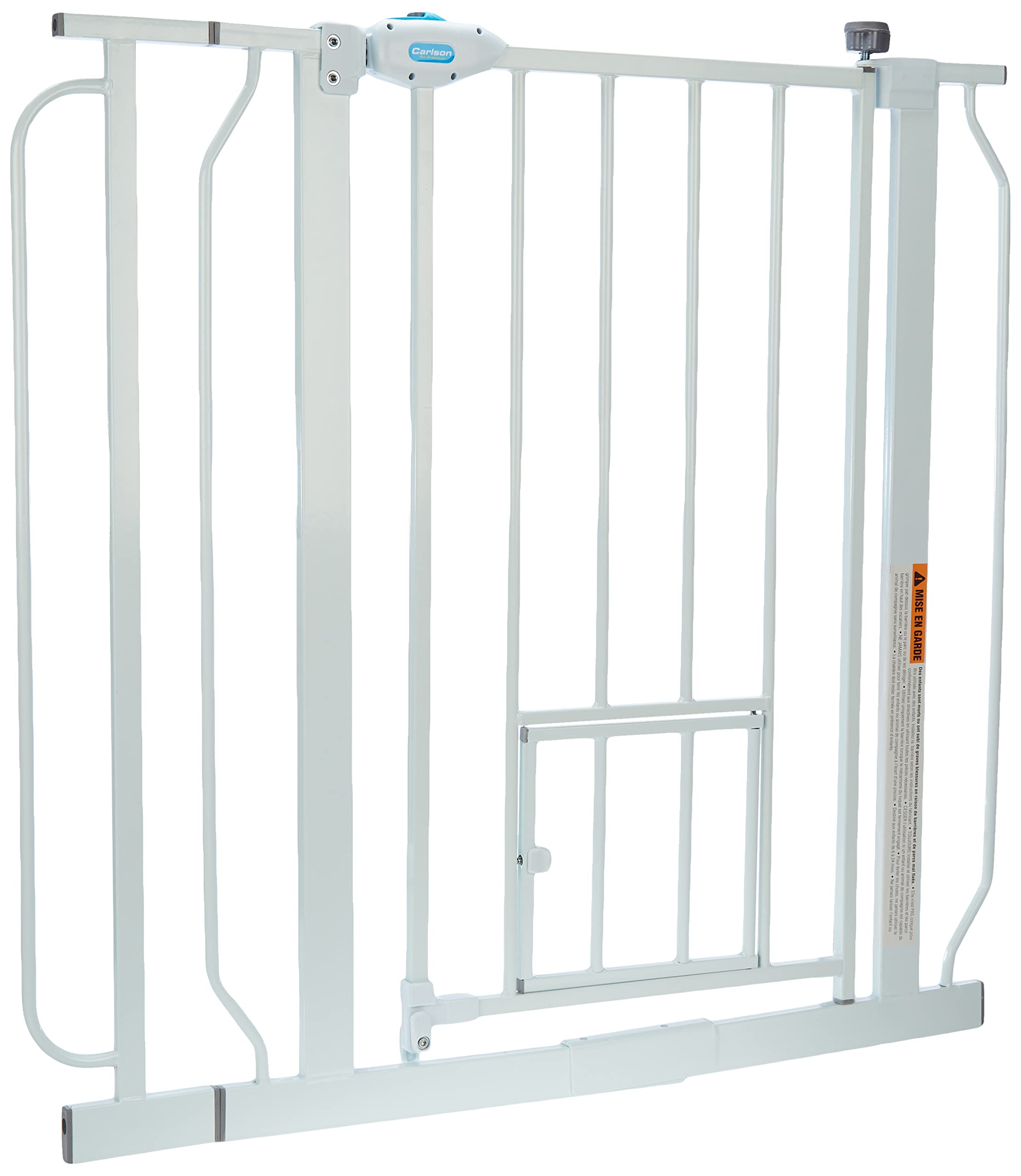 Carlson Extra Wide Walk Through Pet Gate With Small Pet Door, Includes 4-Inch Extension Kit, Pressure Mount Kit And Wall Mount K