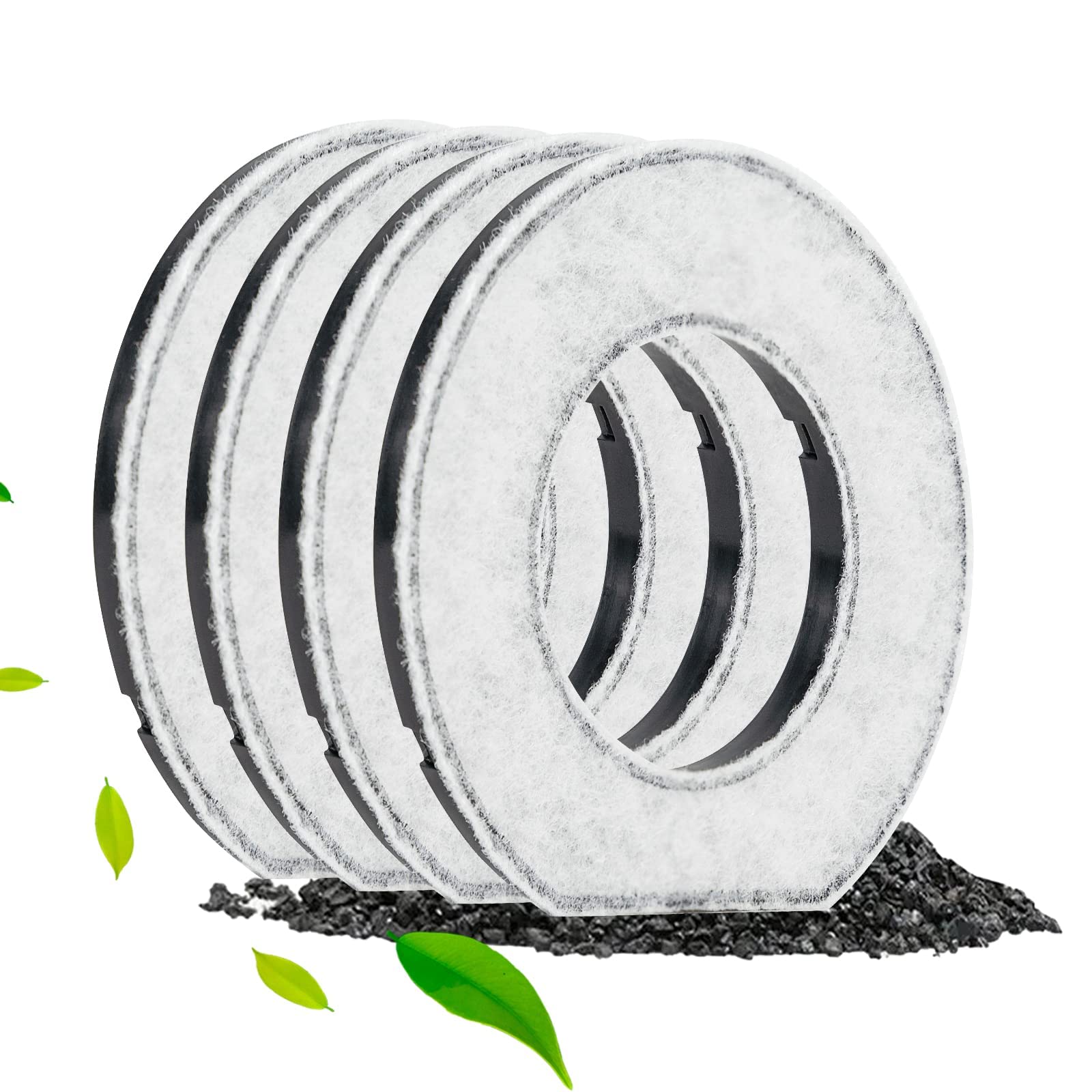 Els Pet Dog Bowl No Spill 4 Pcs Filters, Pet Water Bowl No Drip Slow Water Feeder, Pet Dispenser 70Oz/2L Large Capacity For Dogs