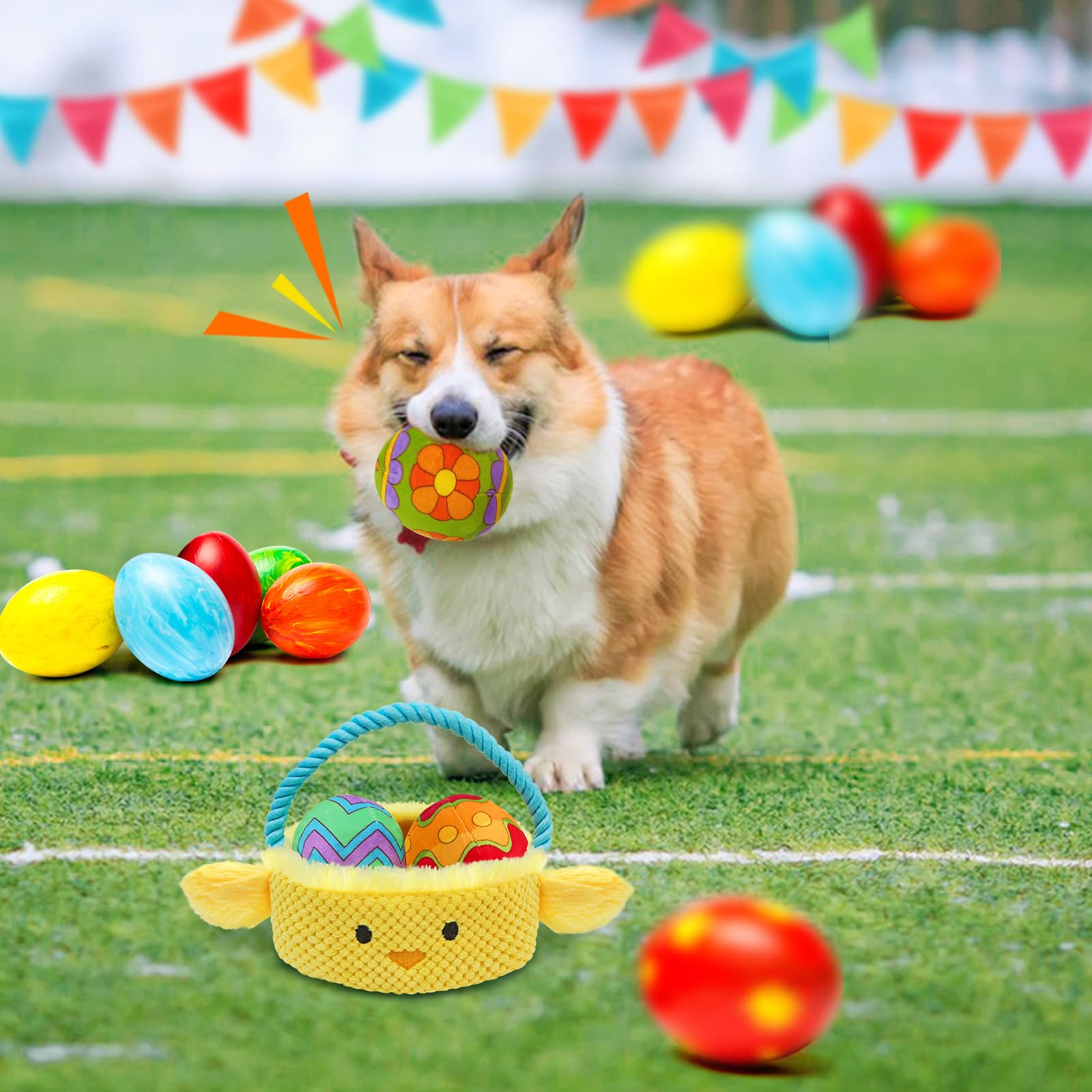 Lepawit Hide and Seek Dog Toys, Turkey Squeaky Interactive Puzzle Dog Toys for Boredom and Stimulation, Dog Enrichment Toys for