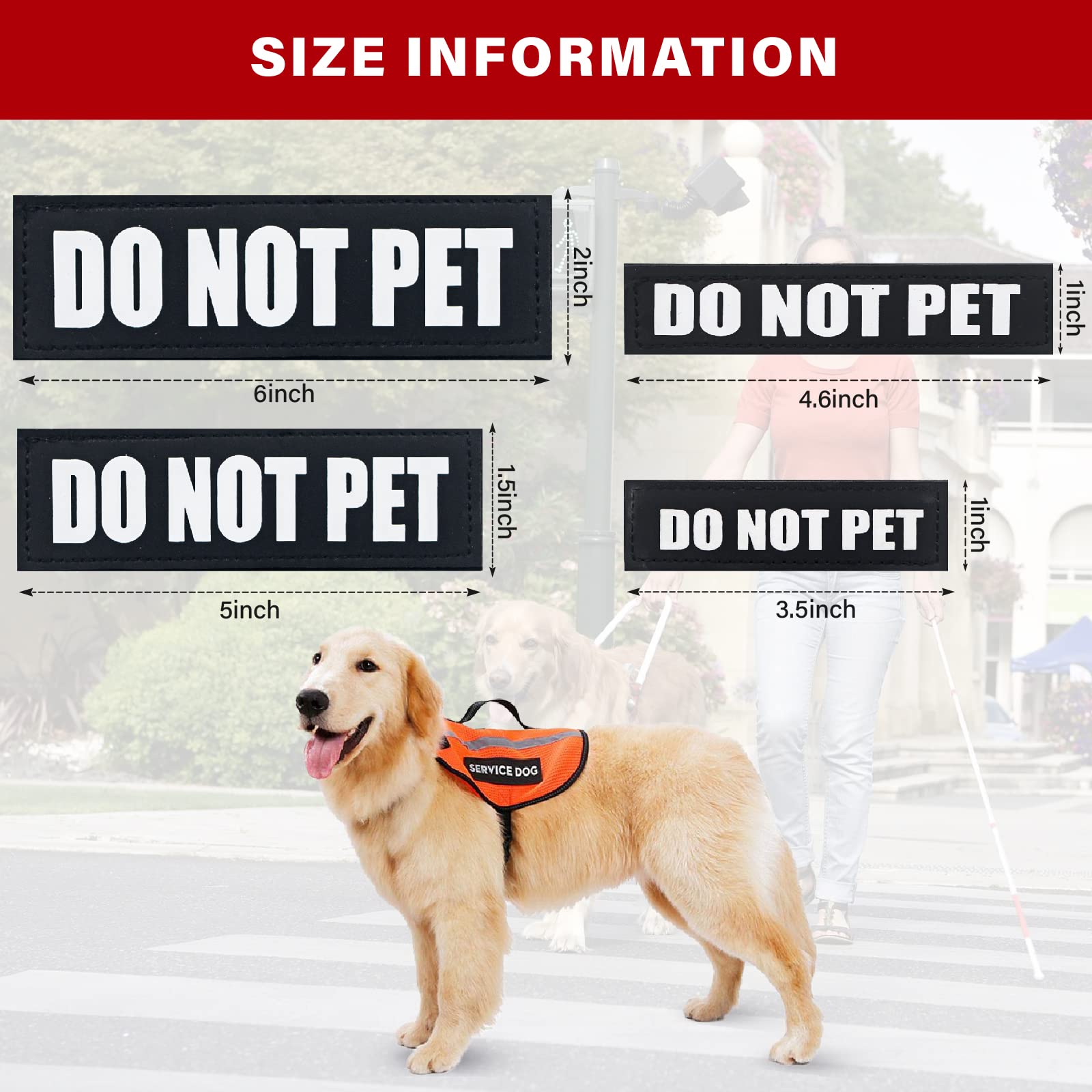 2Pack Removable Service Dog Patches, Hook Backing Patches For Dog Harness, Black In Training Dog Patches, Dog Vest Patches, Do N