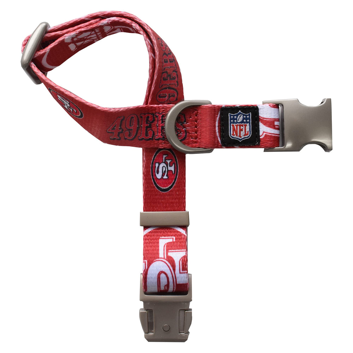 Littlearth Unisex-Adult Nfl San Francisco 49Ers Premium Pet Collar, Team Color, Small