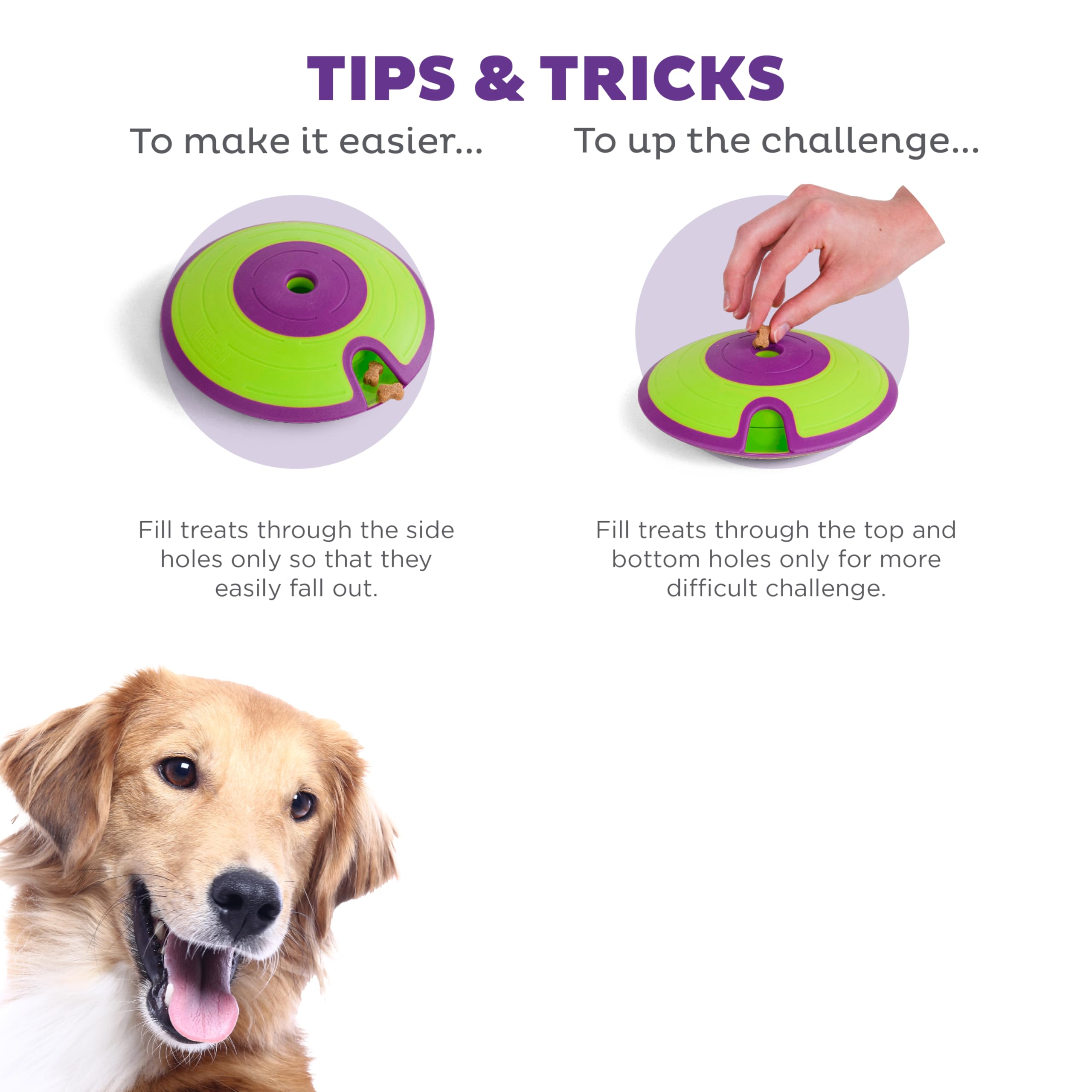 Outward Hound by Nina Ottosson Dog Treat Maze Dog Puzzle Enrichment Toy, Level 2 Intermediate, Green