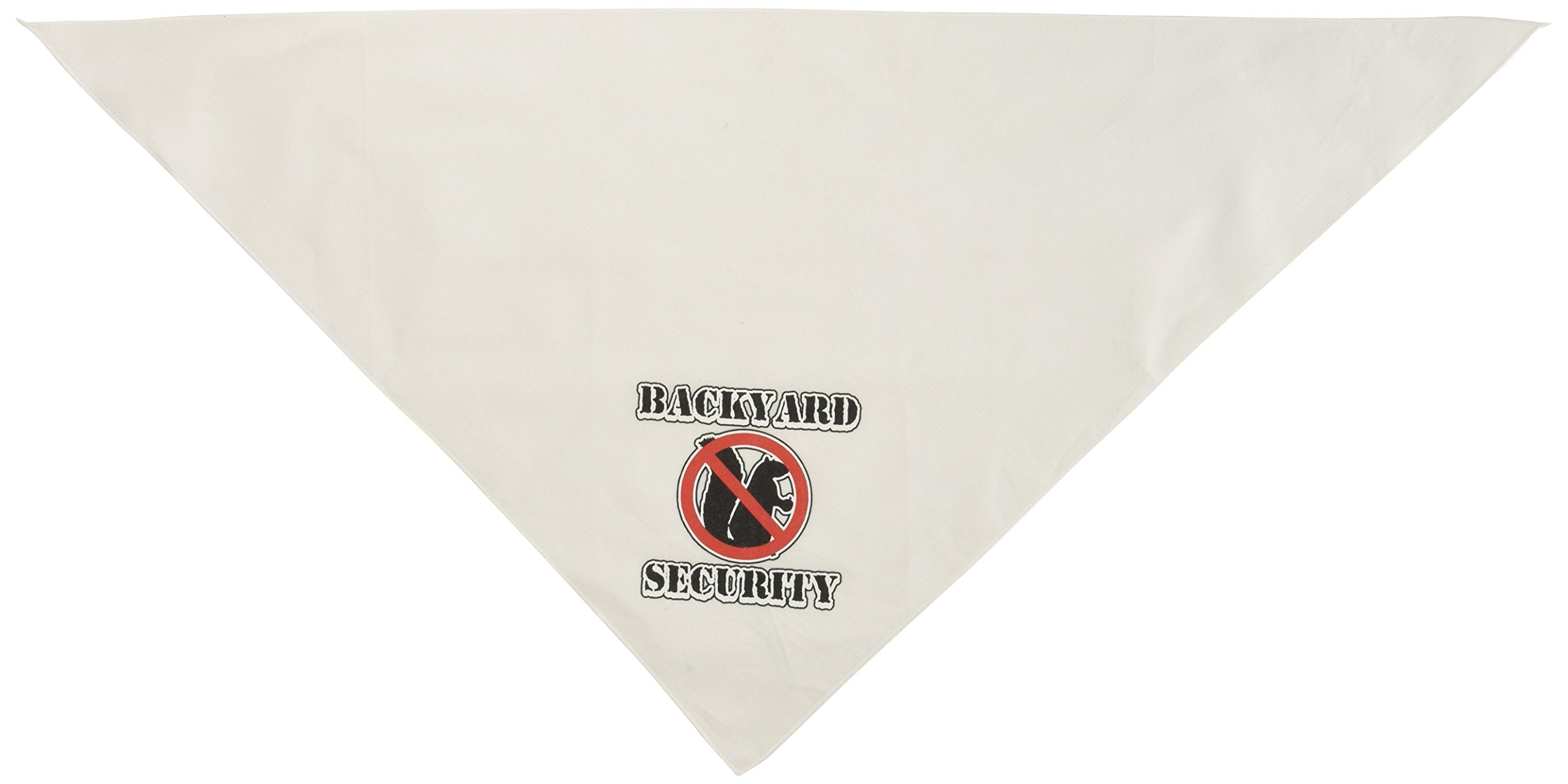 Mirage Pet Products Backyard Security Screen Print Bandana for Pets, Large, White