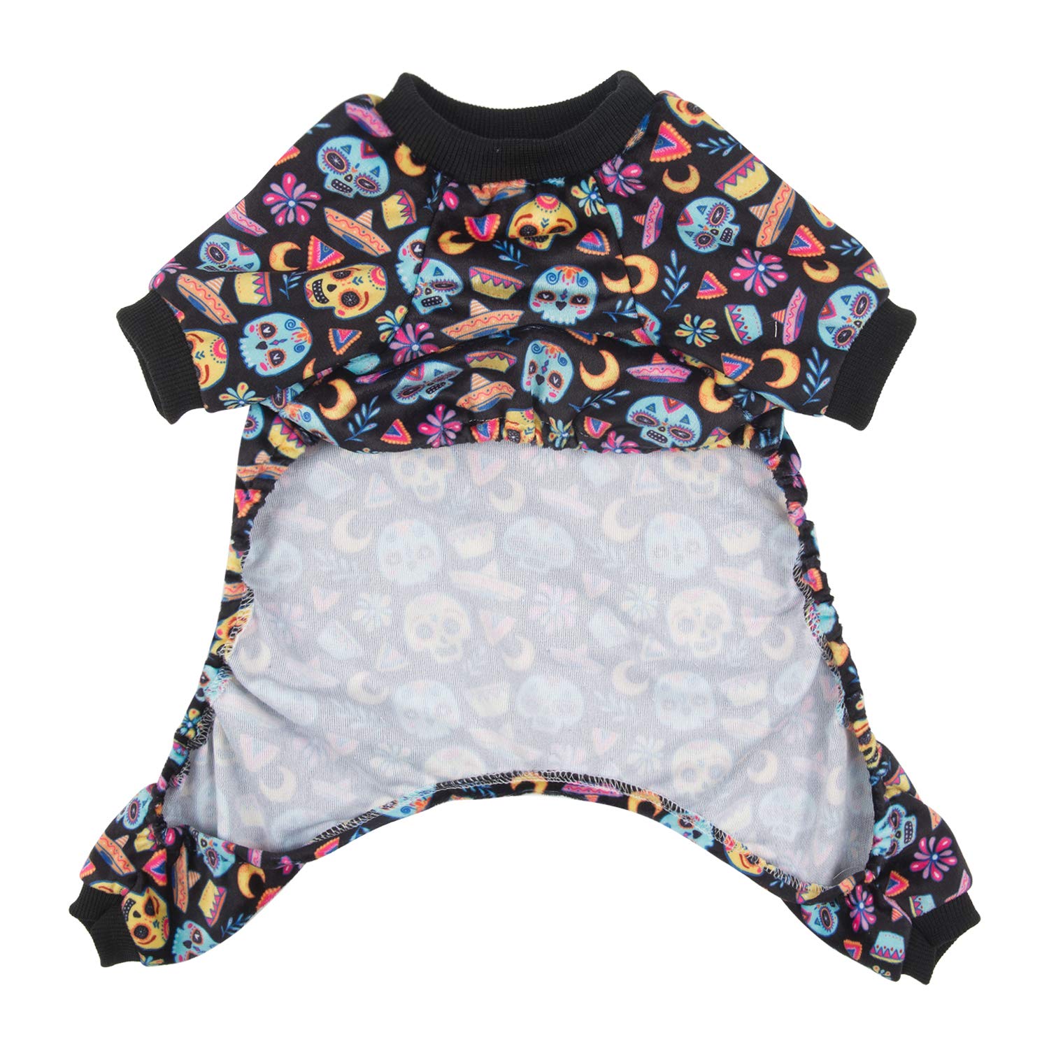 Cutebone Halloween Dog Pajamas Coco Skulls Dog Apparel Dog Jumpsuit Pet Clothes Pajamas P73Xxl