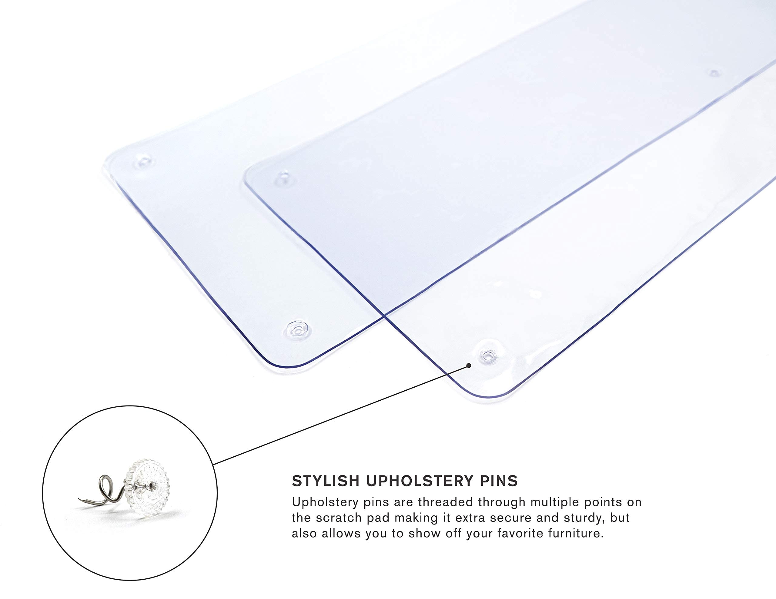 The Original Laminet Deluxe Cat Scratch Shields - Protect Your Furniture With Our Deluxe Heavy Duty Furniture Scratch Shields - Set Of 2 Heavy Duty Flexible Plastic Shields - (21L X 5.5W - Inches)