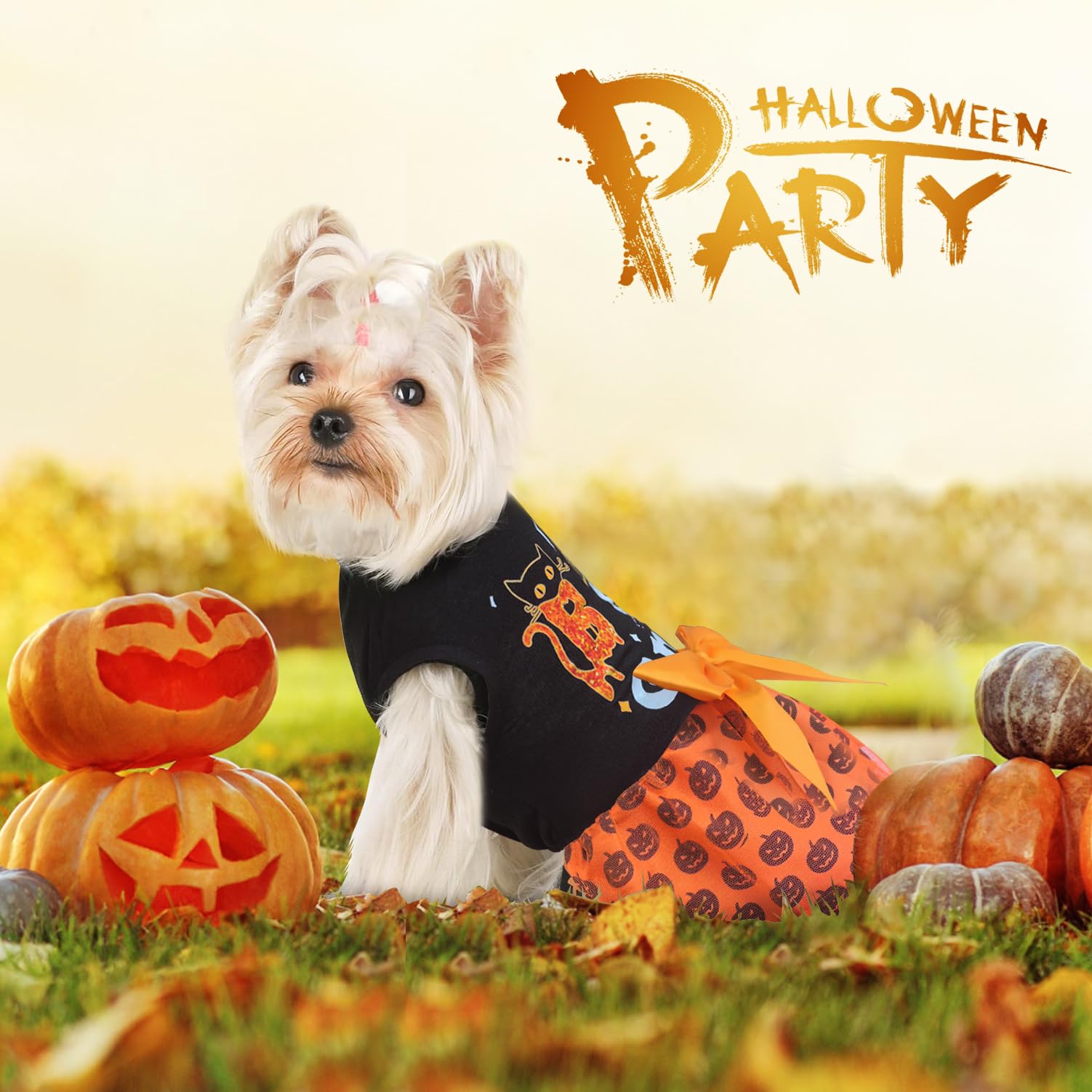 Idepet Dog Dress Love You Mom, Mother'S Day Dog Dresses Puppy Skirt Pet Apparel Daisy Sleeveless Holiday Clothes For Small Dogs