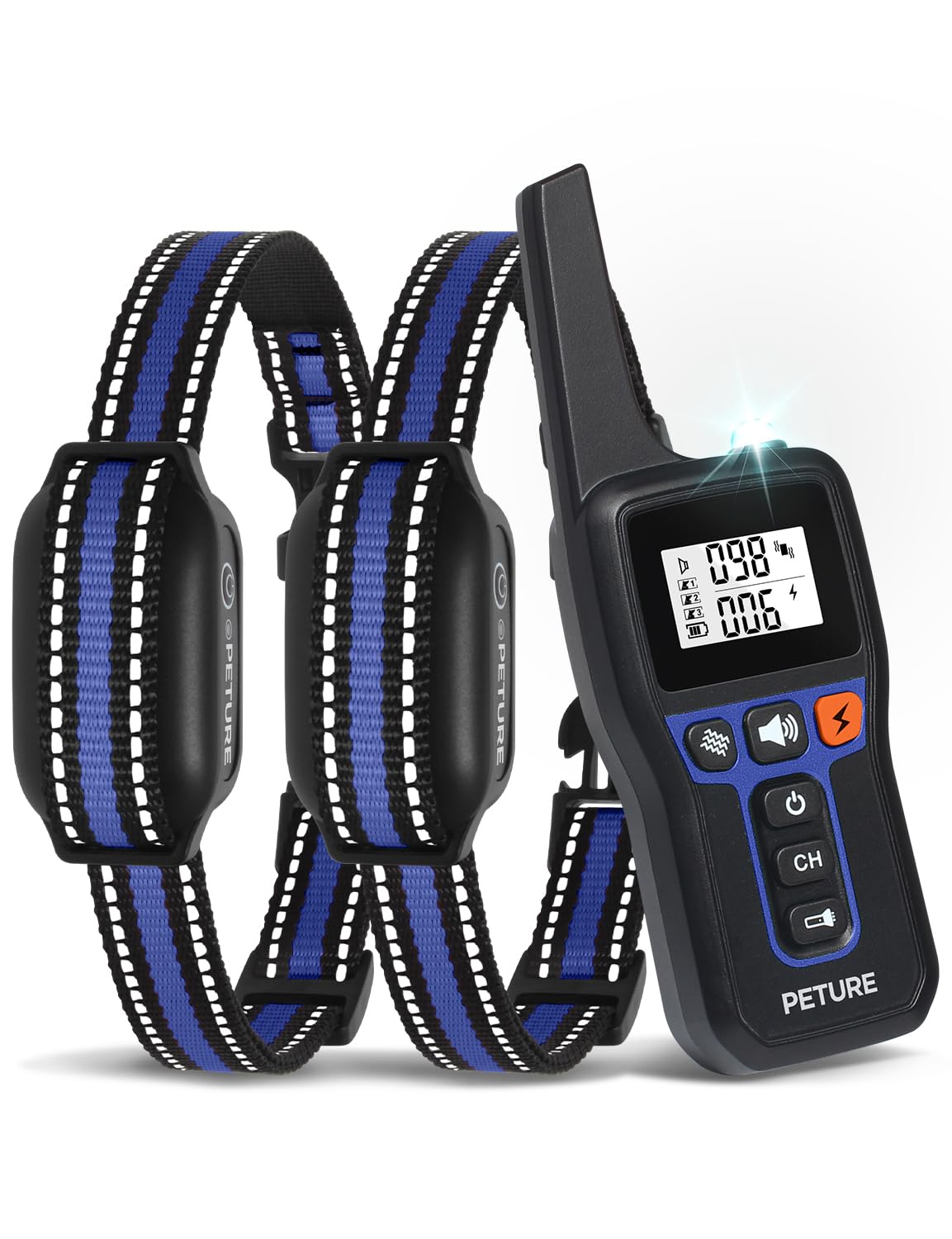 Dog Bark Collar With Remote, 2-In-1 Automatic Anti Bark Collar With Beep Vibration Static And Auto Bark Mode, Ipx7 Waterproof & 