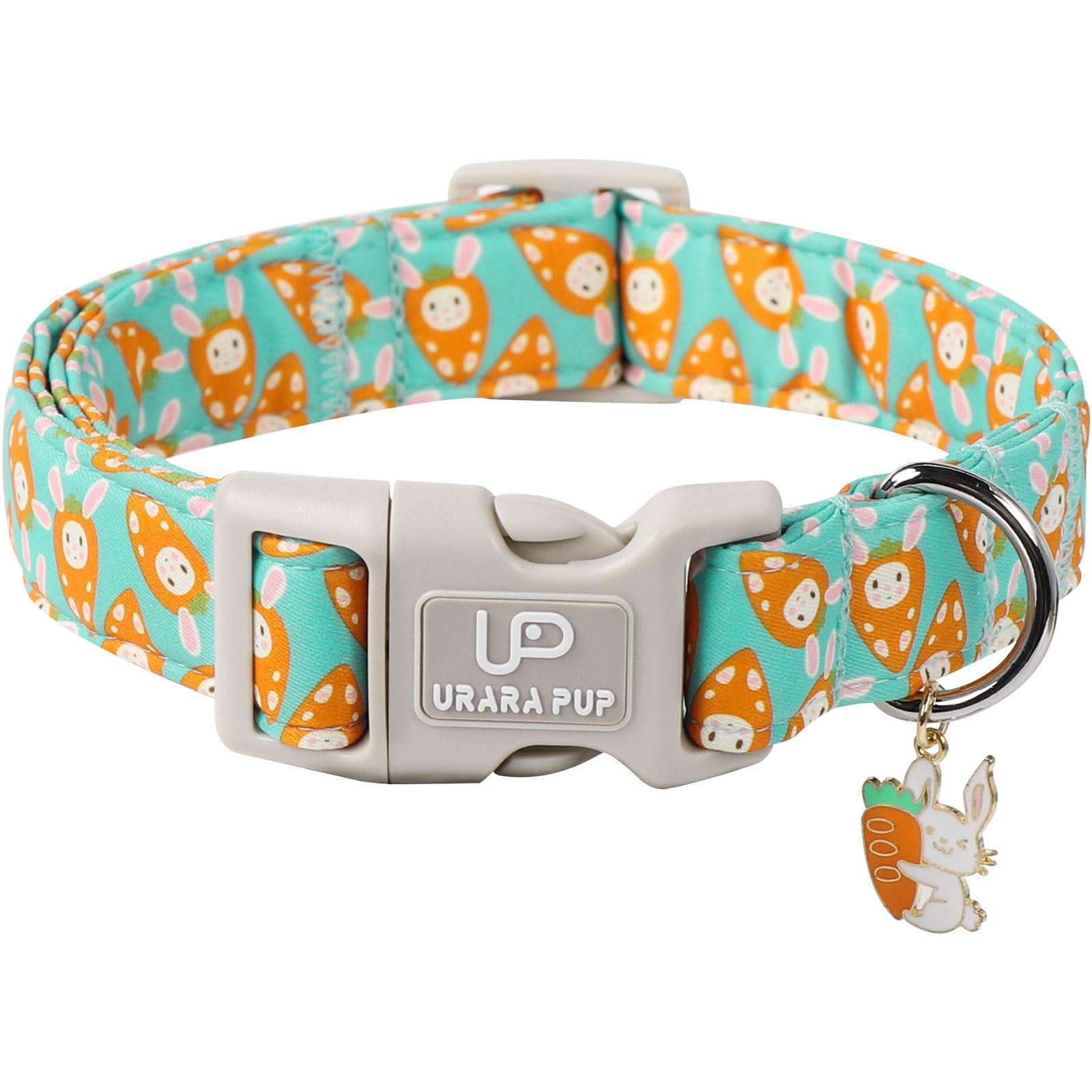 Up Urara Pup Easter Dog Collar, Lovely Cotton Easter Carrot Adjustable Puppy Collar For Girl Boy Dog, Adorable Carrots Collar Fo