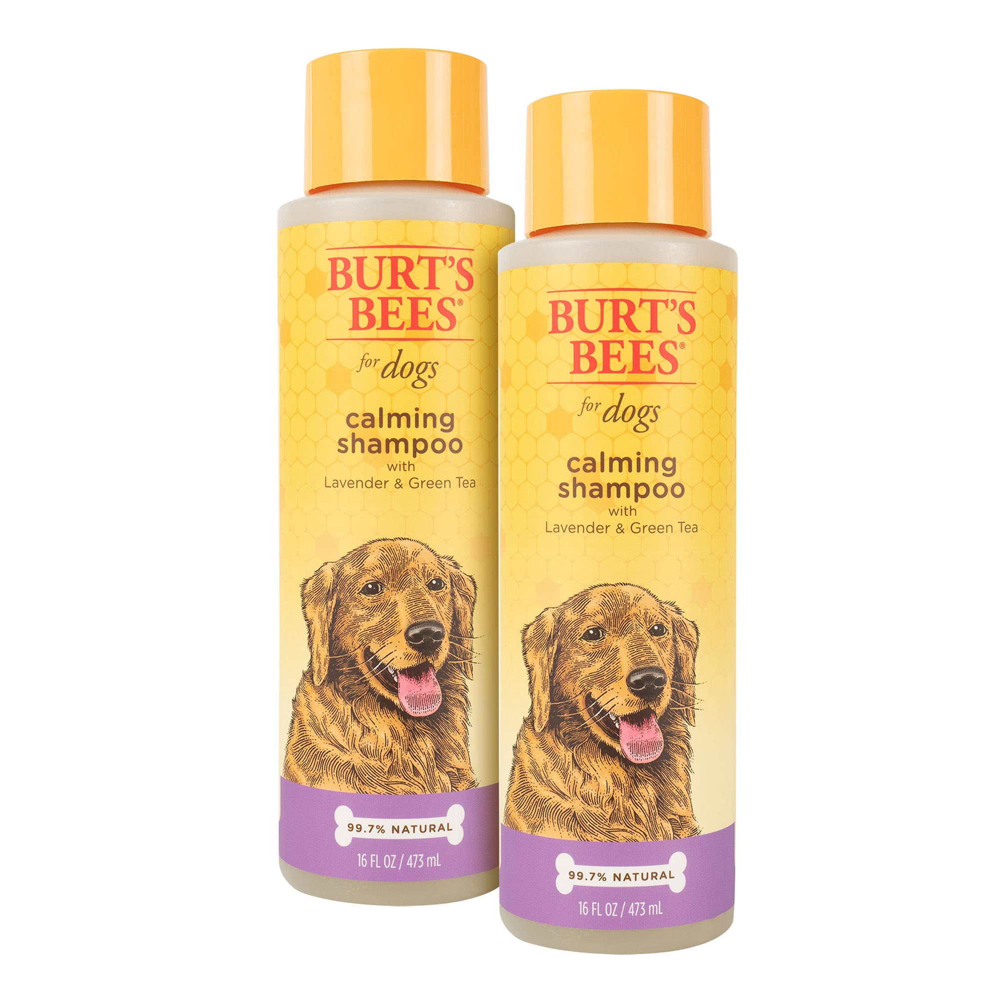 Burt'S Bees For Pets Natural Calming Dog Shampoo | Soothes, Calms & Revitalizes | Dog Shampoos Made With Lavender & Green Tea | Cruelty Free, Sulfate & Paraben Free- Made In Usa, 16 Oz - 2 Pack