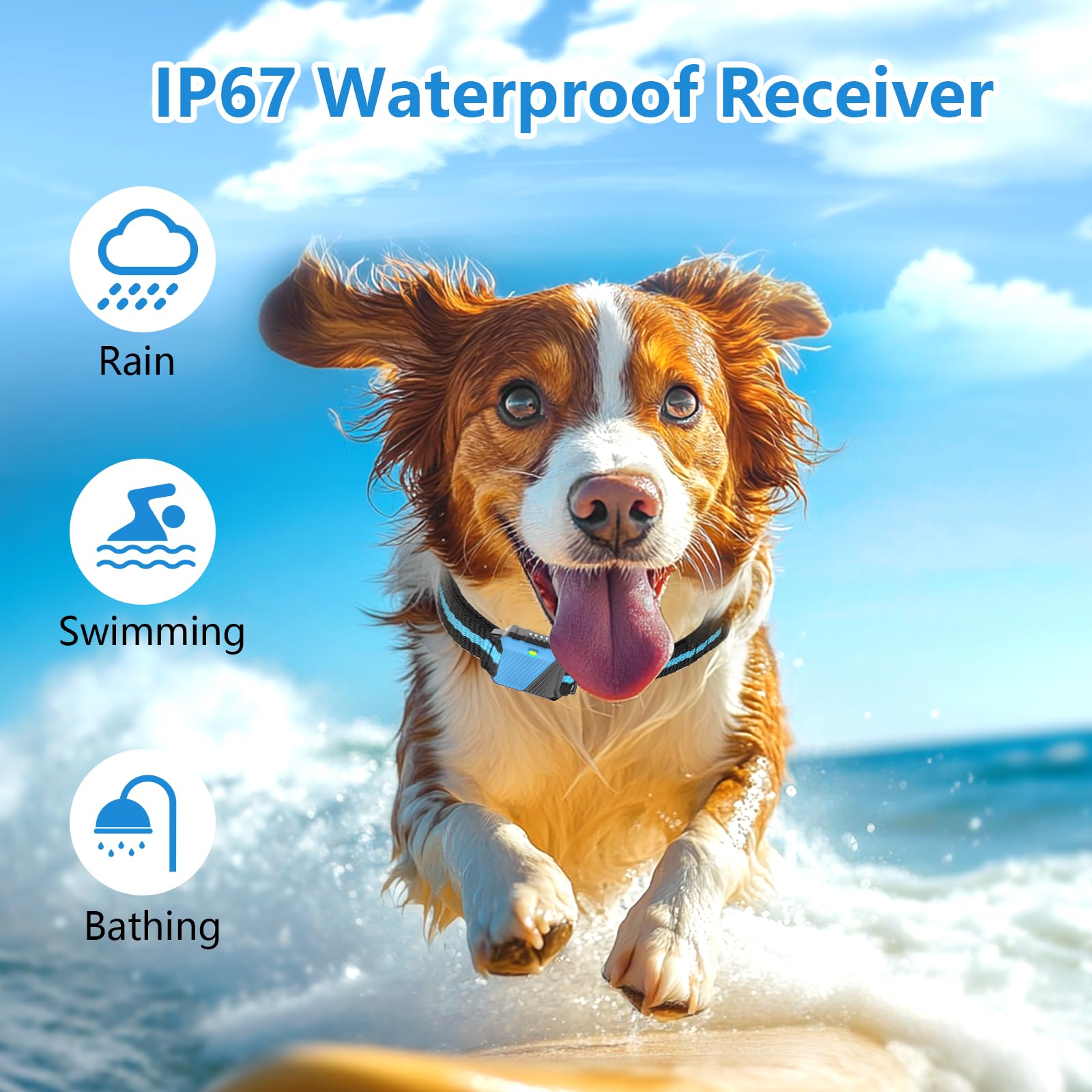 Snsng Shock Collar For Dogs, Dog Training Collar With Remote Control For 2 Dogs, 3 Training Modes With Beep, Vibration And Satic