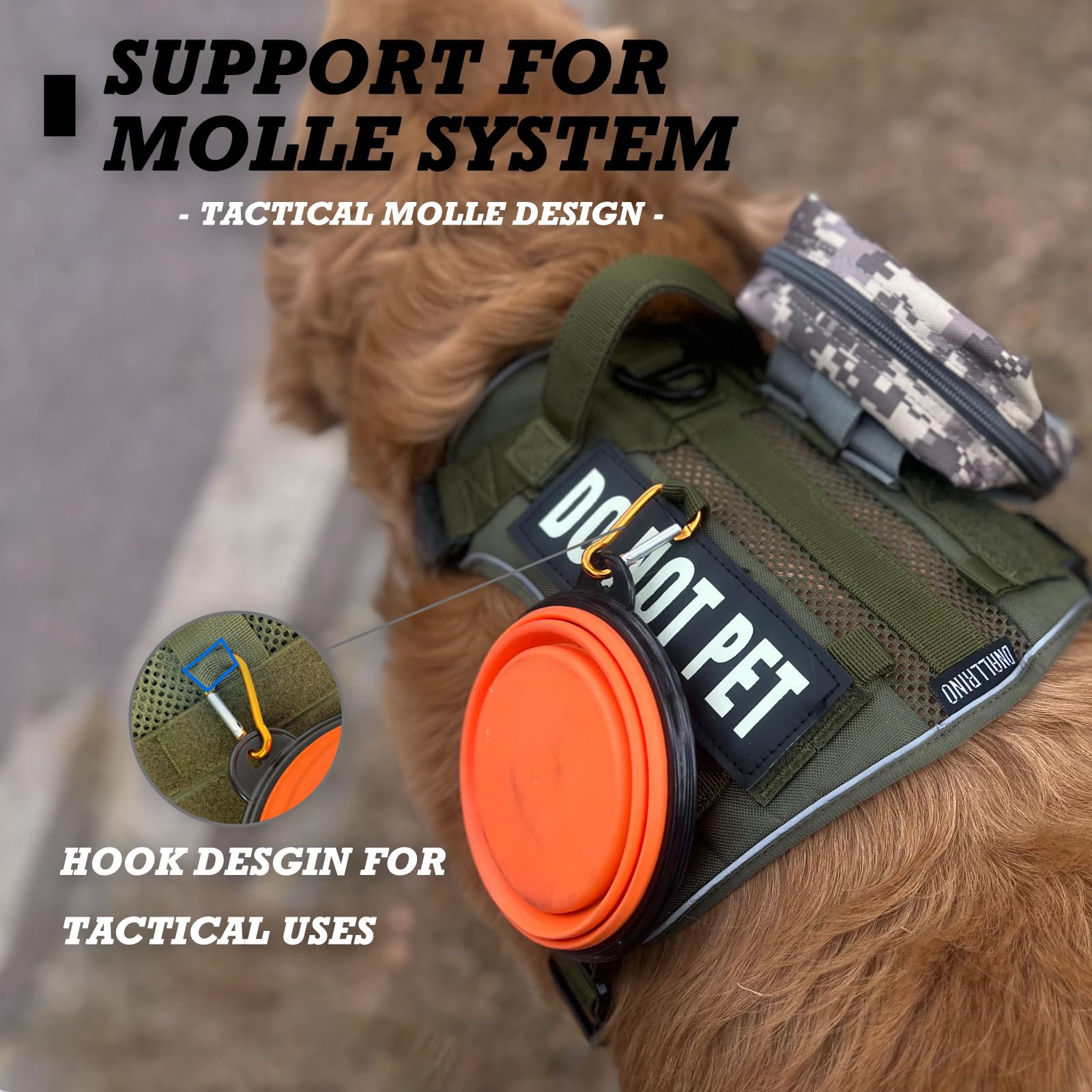 Dnallrino Tactical Dog Harness For Medium And Large Breeds, Air Dog Vest No Pull With Reflective Do Not Pet Patches, Breathable