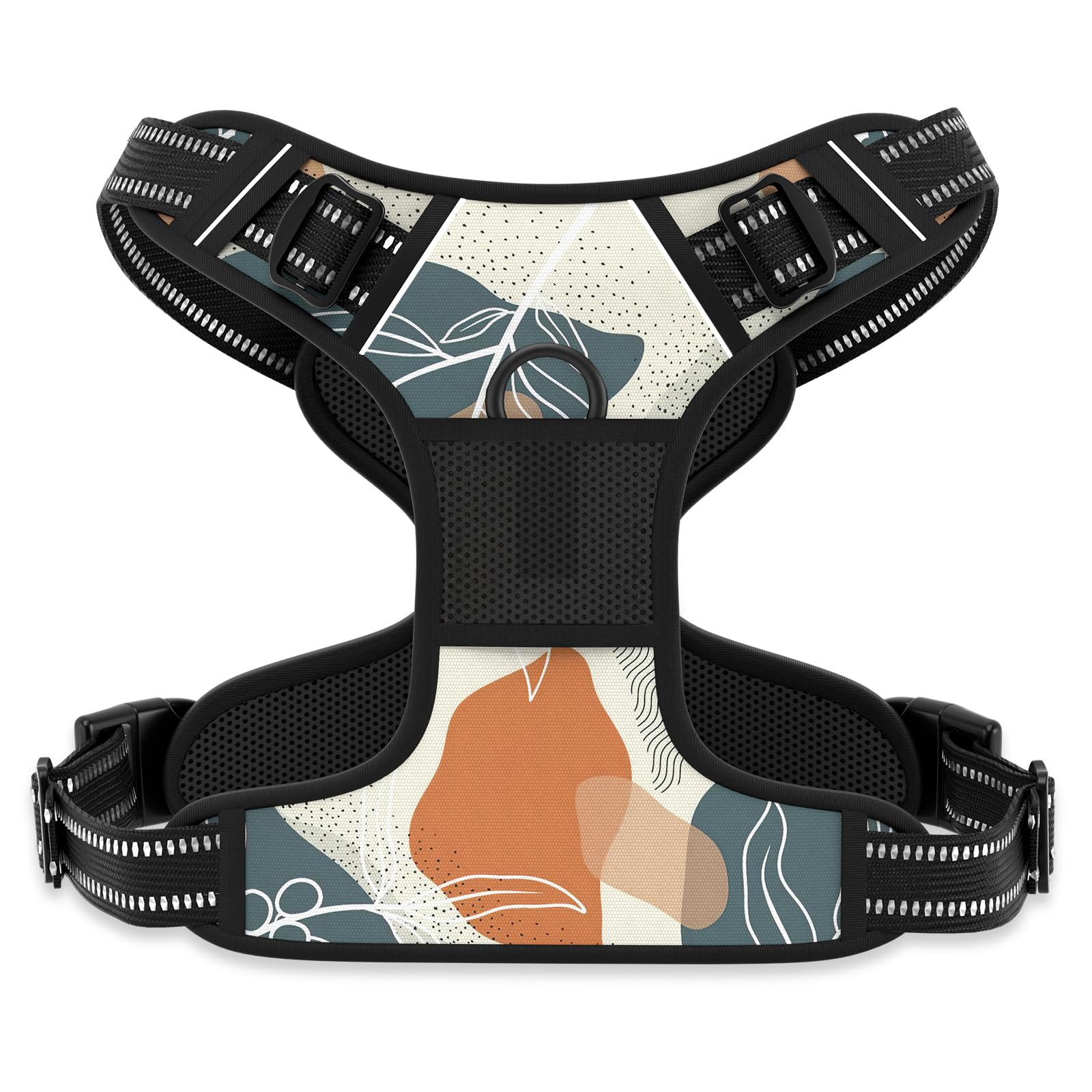 Rnivvi No Pull Dog Harness, Cute Boho Reflective Extra Small Sized Puppy Harness, Adjustable Soft Padded Vest for Small Dogs, Ca