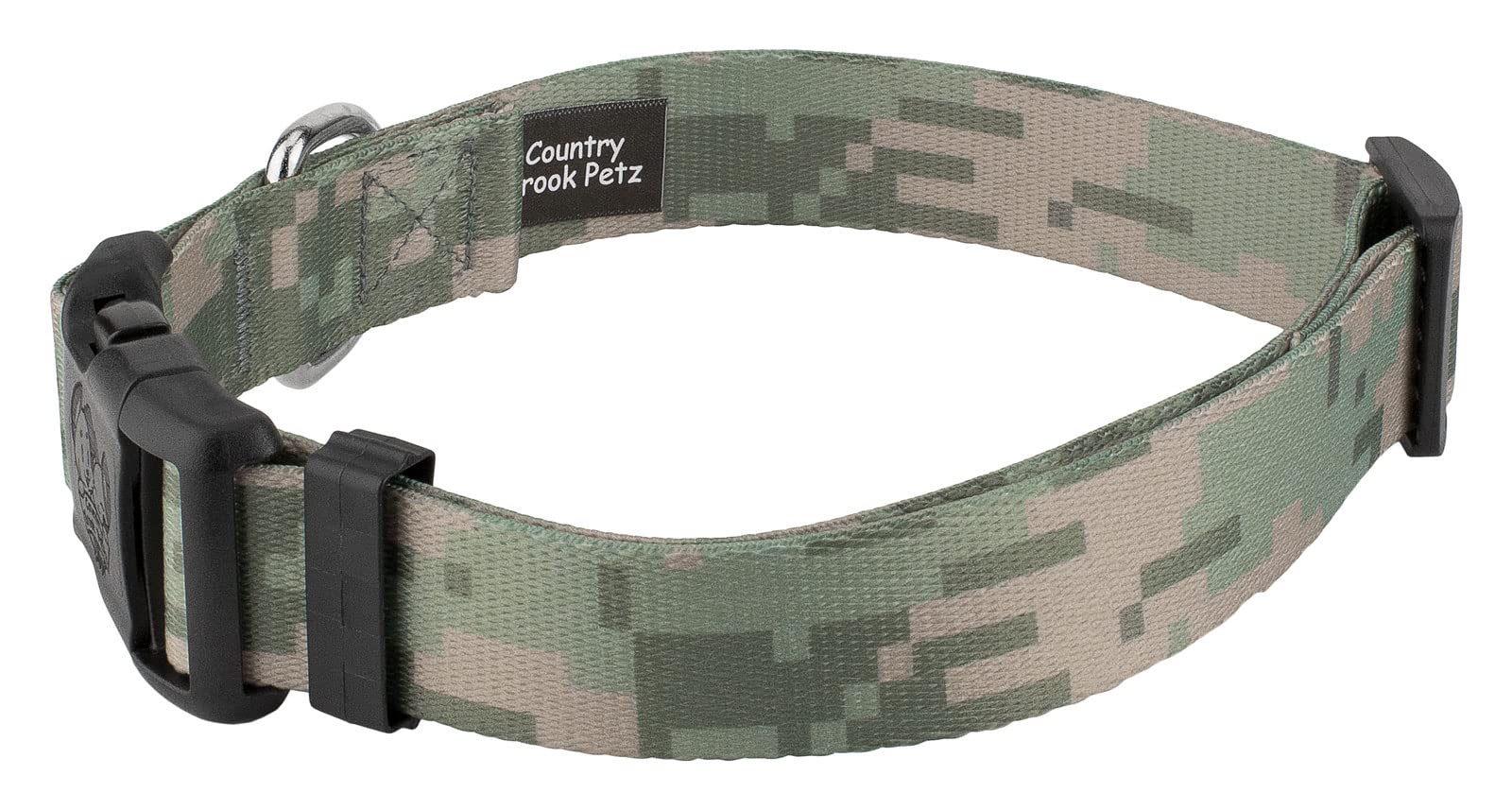 Country Brook Petz - Digital Camo Deluxe Dog Collar - Made In The U.S.A. - Camouflage Collection With 16 Rugged Designs (1 Inch, Medium)