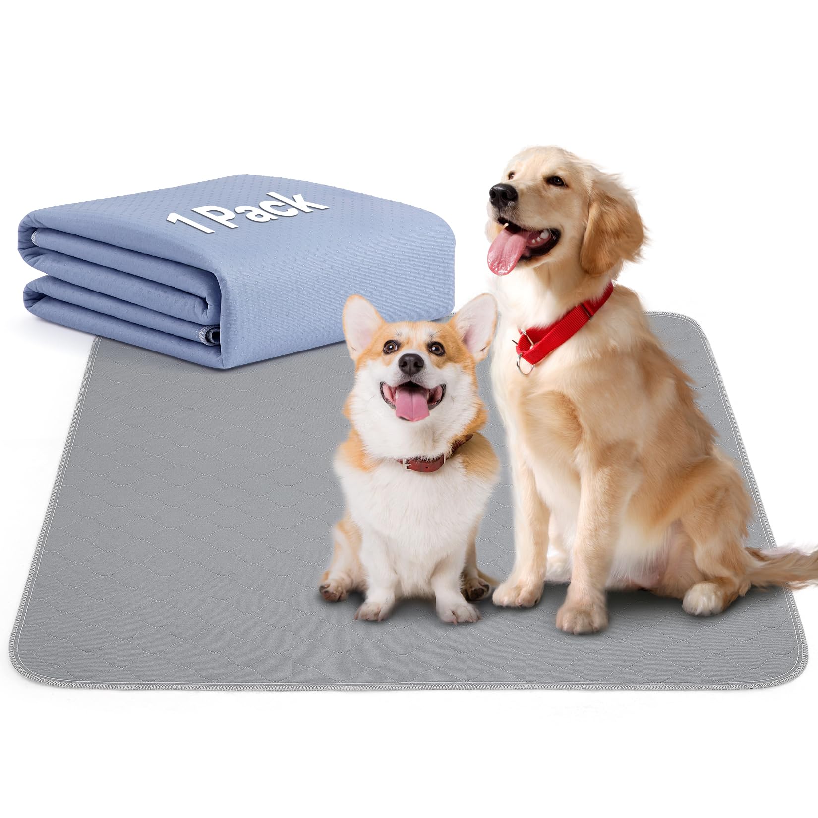 72 x 72 Extra Large Puppy Pads - Waterproof Quick Drying Pee Pads for Dogs, Reusable Pet Training Pads, Anti-Slip Floor Mat for 