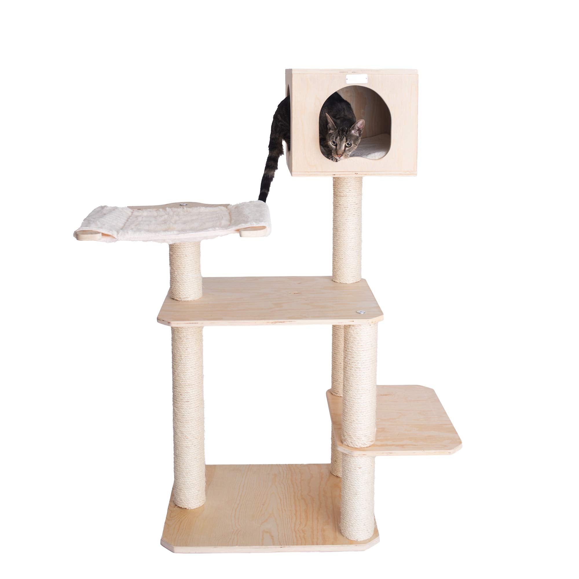 Armarkat Model Premium Scots Pine, Solid Wood Cat Tree, 50 Tall S5103