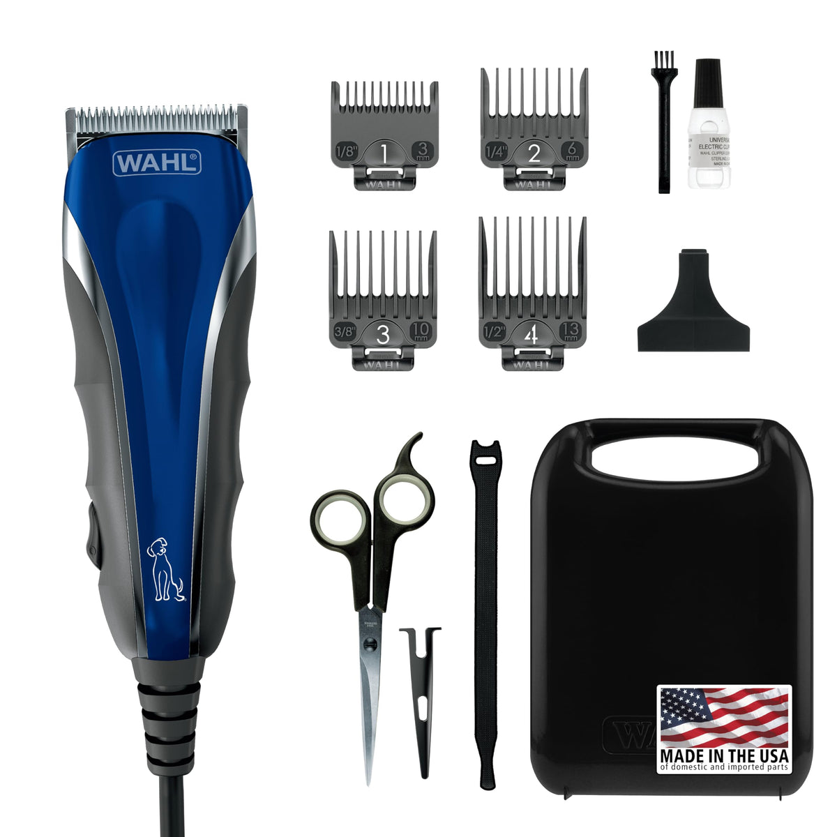 Wahl Usa Pro-Grip Pet Grooming Corded Clipper Kit - Clipper For Small To Large Dogs – Electric Dog Clipper For Eyes, Ears, & Paws - Model 9164