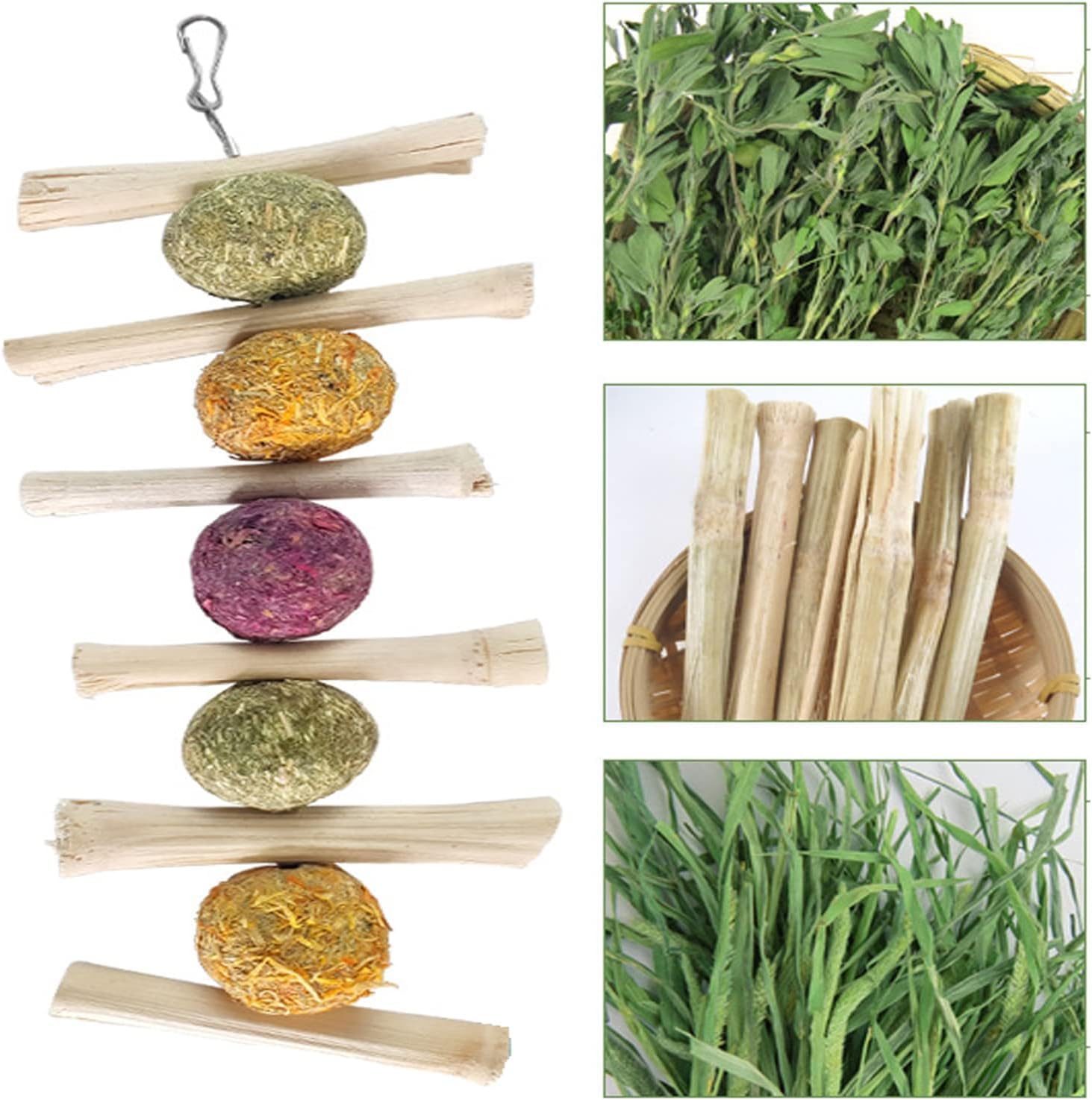 28Pcs Bunny Chew Toys For Teeth, Natural Rabbit Hamsterstoys Apple Wood Grass Timothy Sticks Chew And Treat For Guinea Pigs Chin