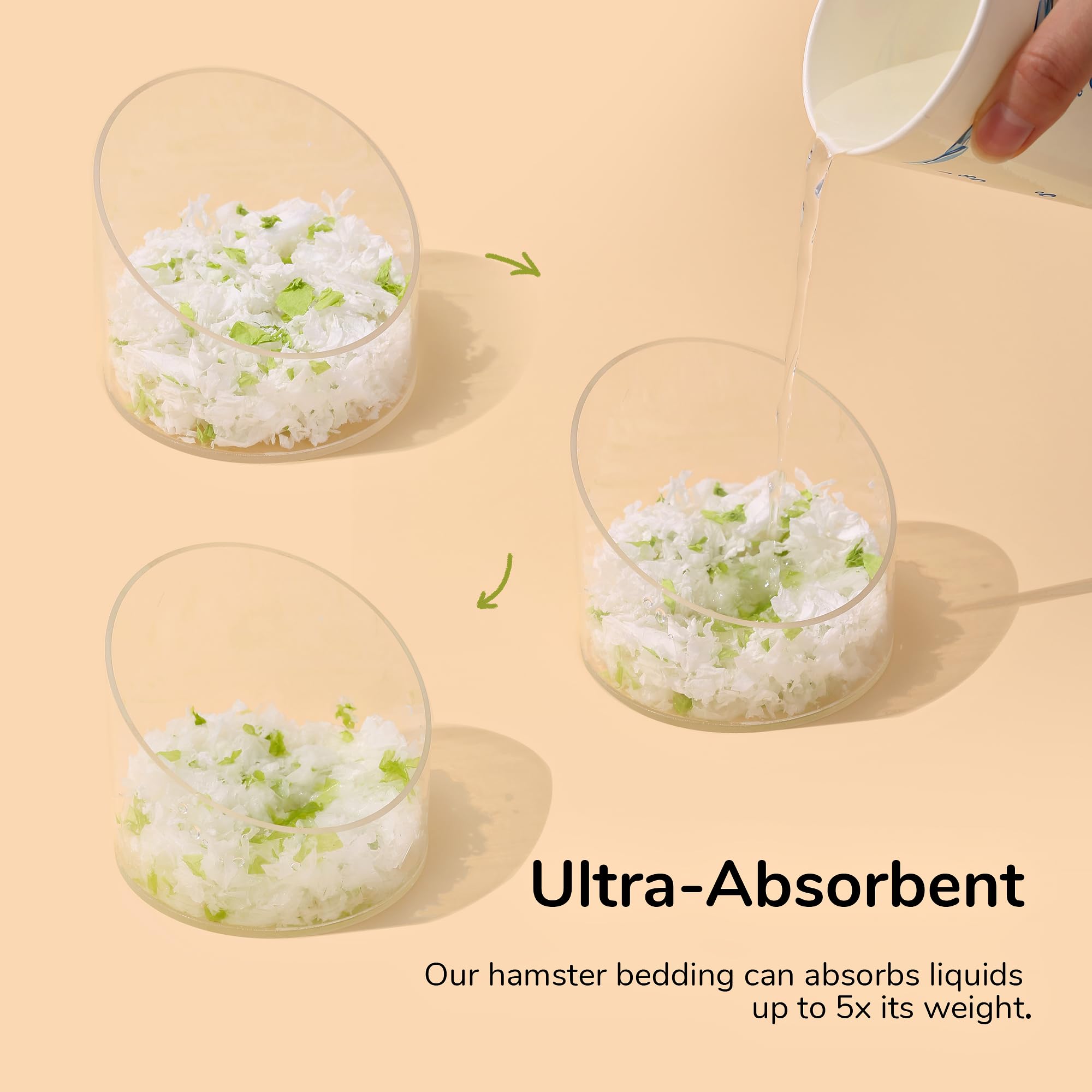 Tafit Dust-Free Soft Natural Paper Hamster Bedding With Odor Control, Strong Absorption, 36 Liters, For Hamster, Guinea Pig, Rab