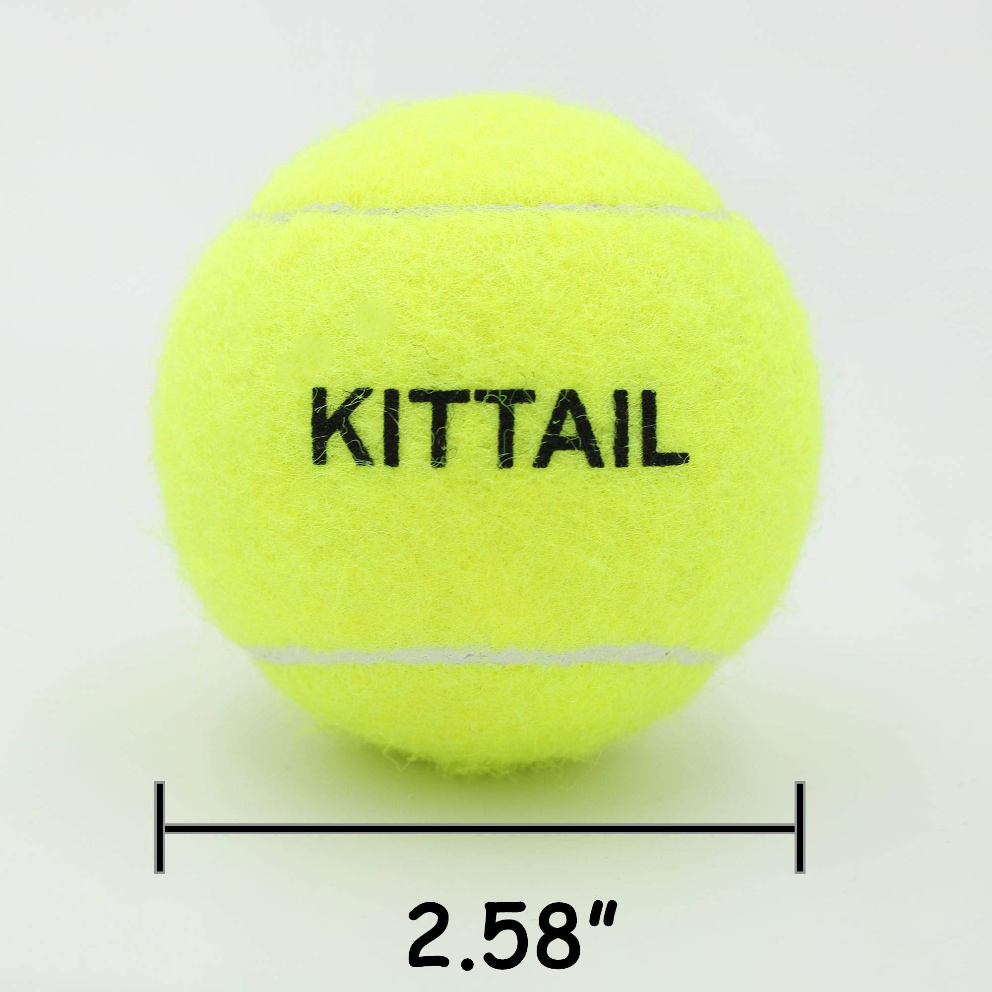 Kittail 12 Pcs Squeaky Tennis Balls For Dogs - 2.58' Interactive Doggy Toys - Mini Safe, Durable For Small Medium Large Dogs Training Playing, With 1 Reusable Carry Bag
