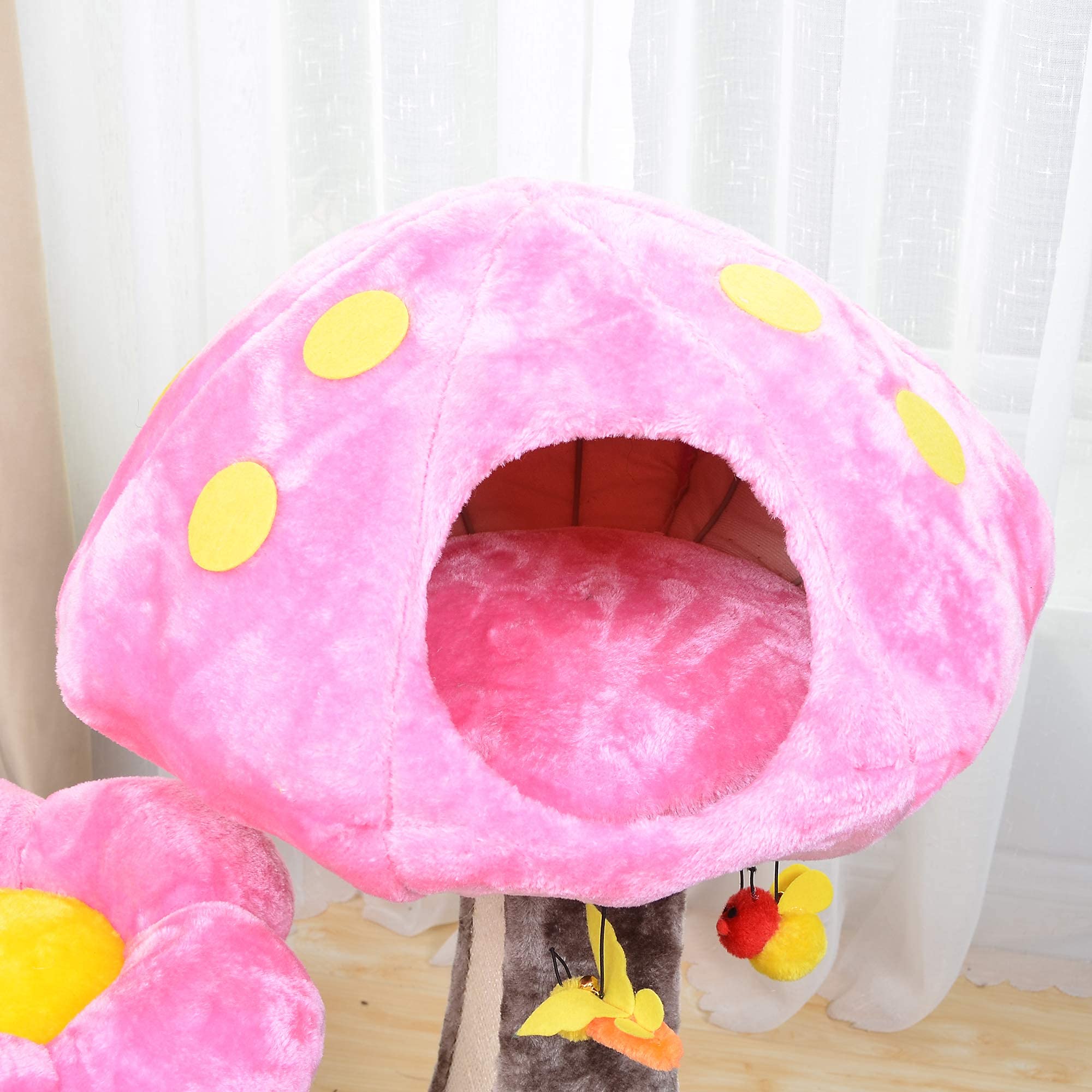 Catry Cat Tree - Nature Looking Of Cat Beds And Furniture All-In-1, Allure Cats Love To Lounge In And Lazily Recline While Playi