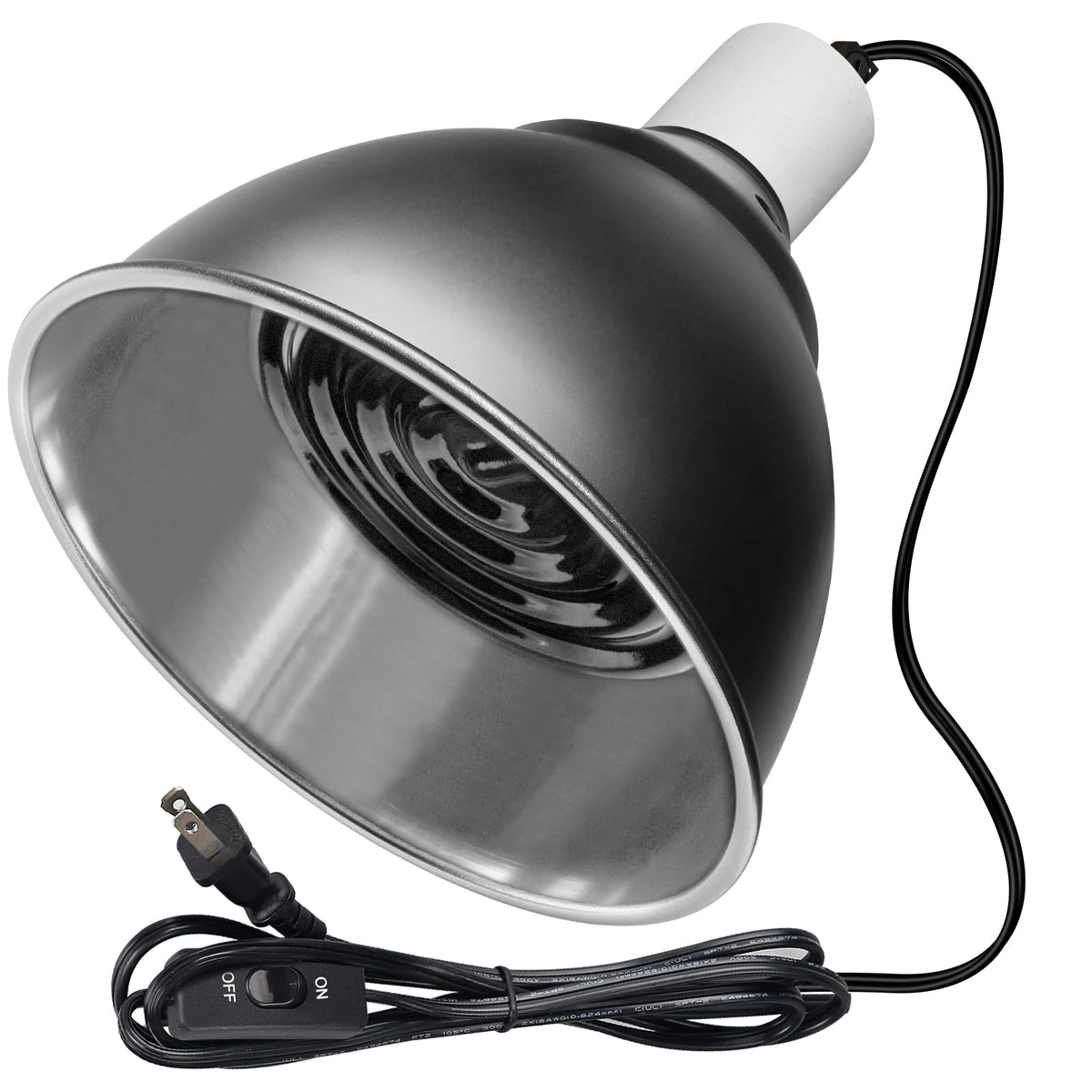 Boeespat Large Caliber Reptile Lamp Cover Dome Supports Up To 250W, Diameter 7.0 Inch Heat Lamp/Light Fixture Dome Fit For E26 U