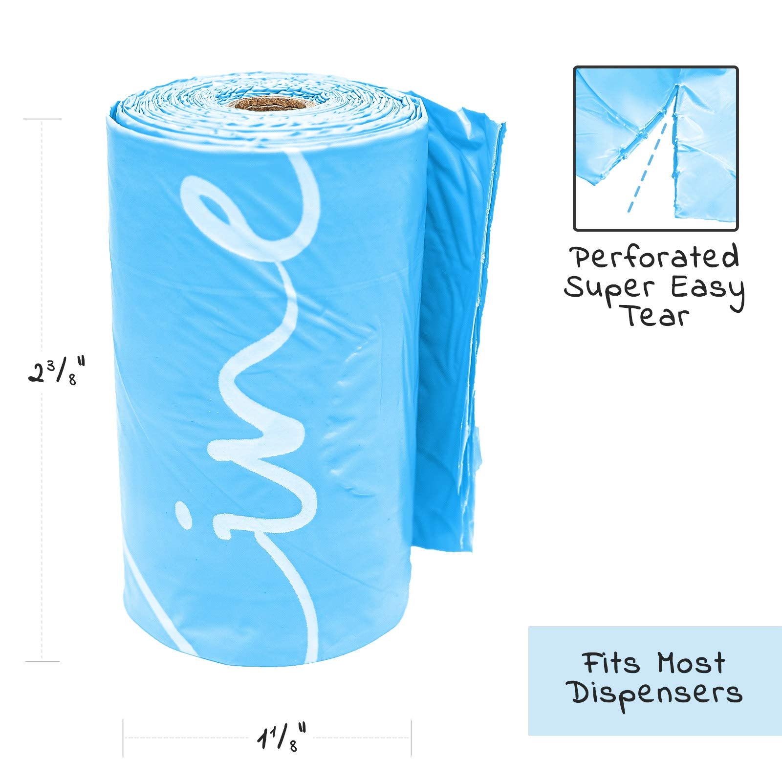 Wooflinen 100% Compostable Dog Poop Bags - En13432 Home Compost Certified Dog Waste Bags, 120 Count (8 Rolls) - Easy Open - Larg