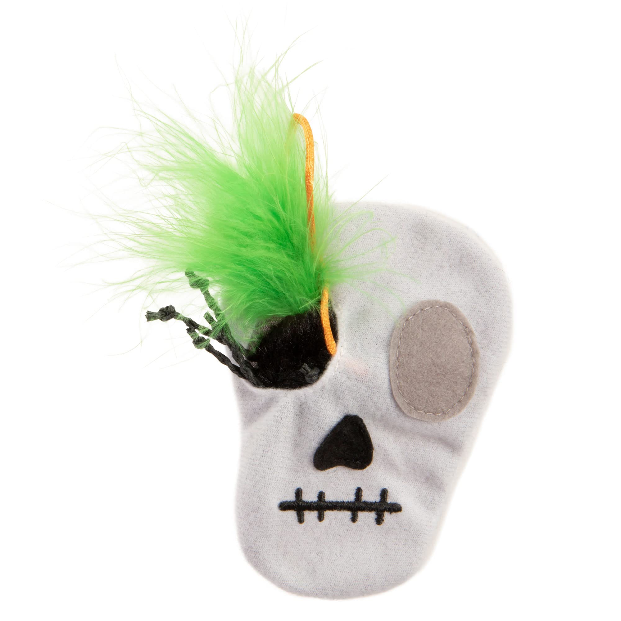 Petlinks Halloween Spider Stash Hide & Seek Plush Cat Toy - Black/White, One Size