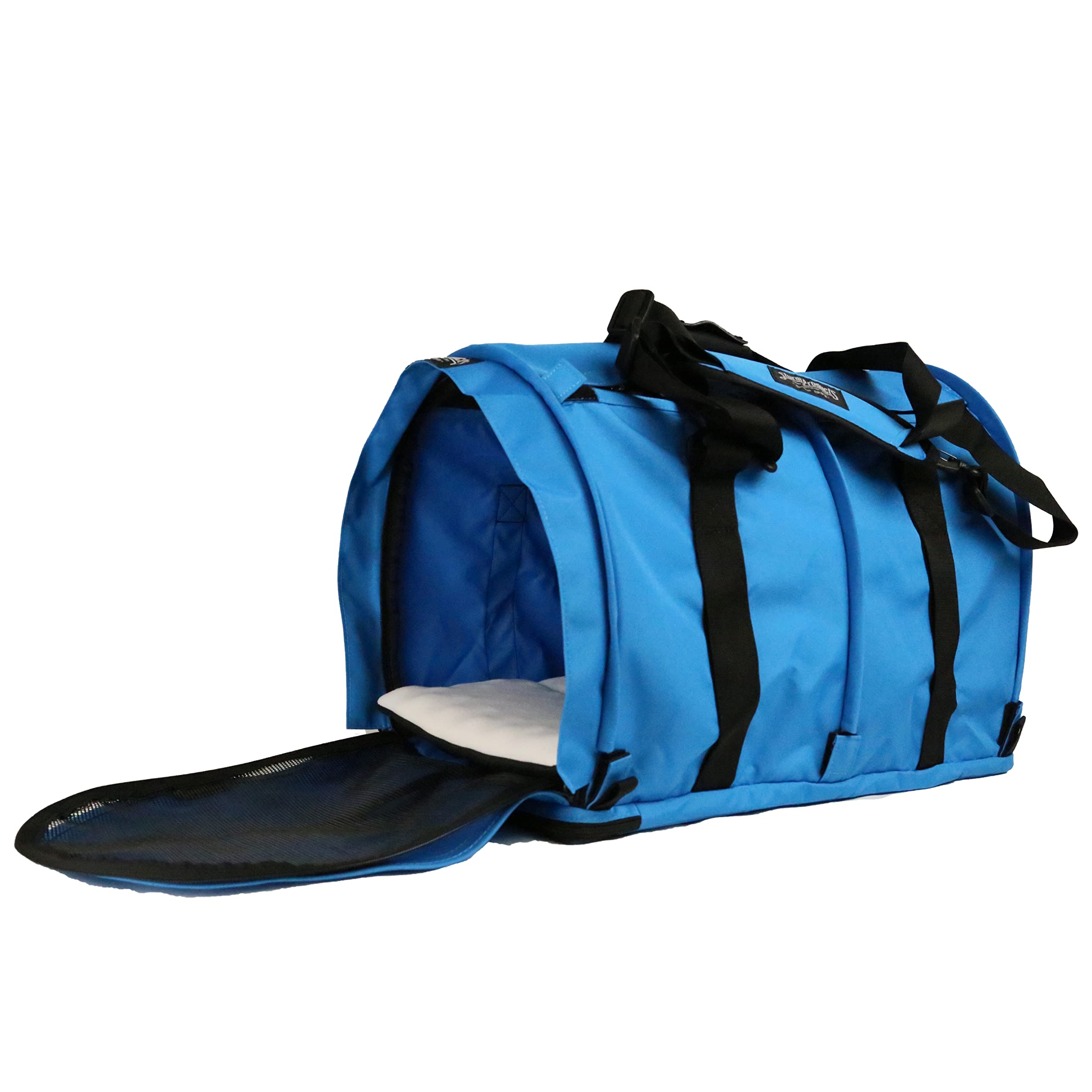 Sturdibag Xl Pet Travel Carrier: Flexible Height For Cat And Dog Soft Sided With Safety Clips And Seatbelt Straps | Blue Jay, 20