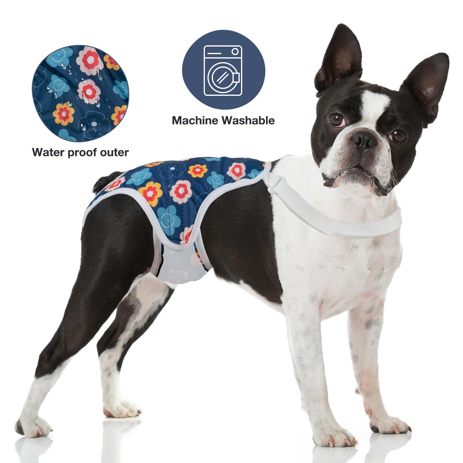 Micooyo Dog Diaper Onesie Sanitary Pantie With Adjustable Suspender Washable Dog Period Panties Doggie Diapers Pet Underwear Fem