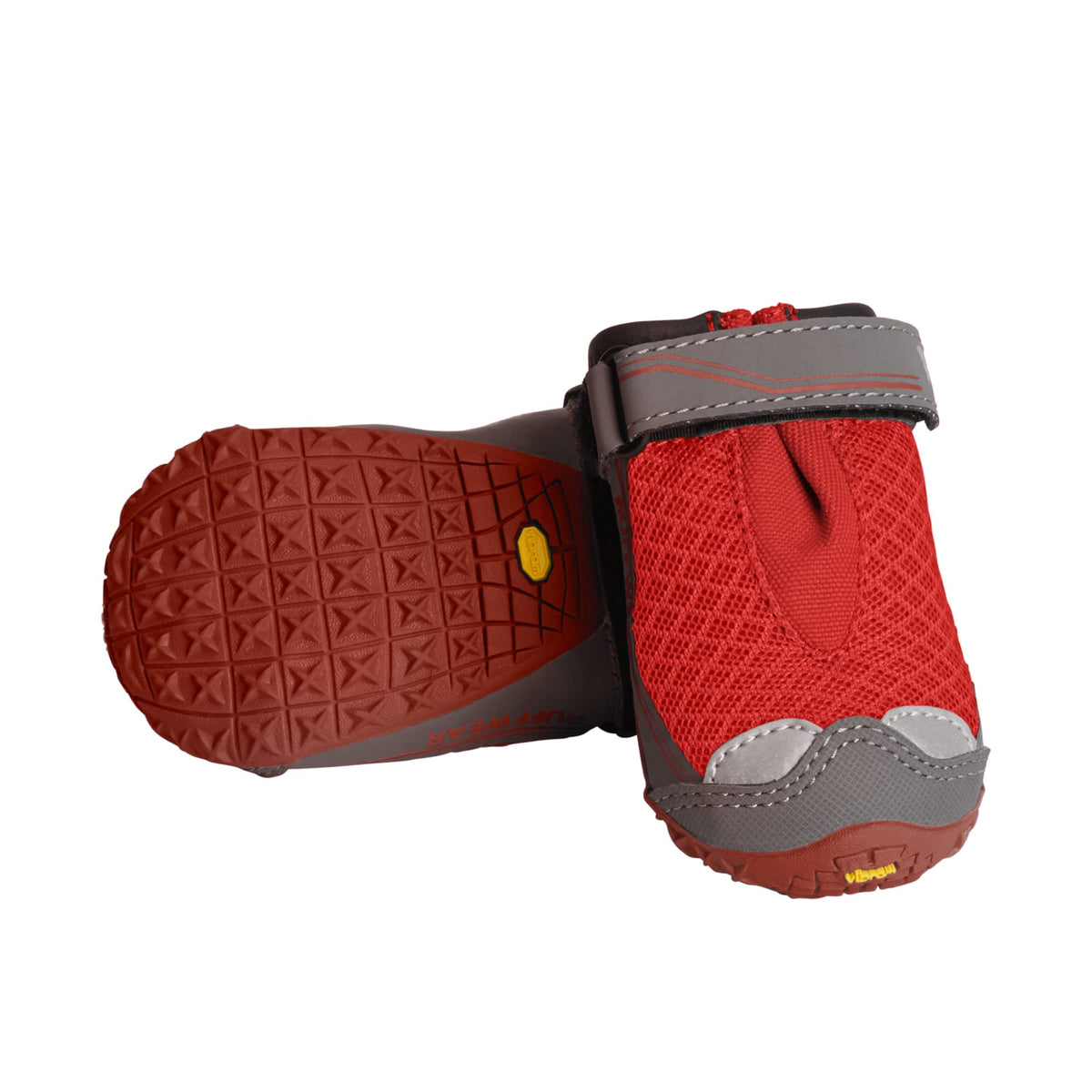 Ruffwear, Grip Trex Dog Boots, Outdoor Booties With Rubber Soles For Hiking And Running, Red Sumac, 2.00''