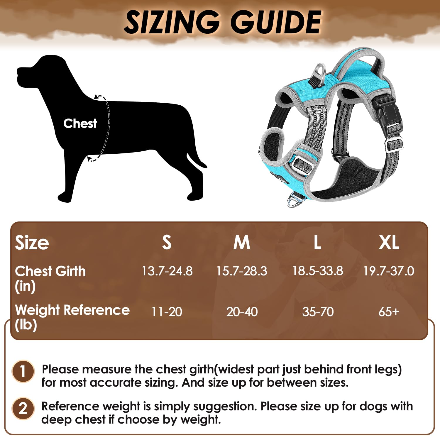 Slowton No Pull Dog Harness, No Choke Pet Harness With 2 Leash Clips And Easy Control Vertical Handle, Adjustable Soft Padded Do