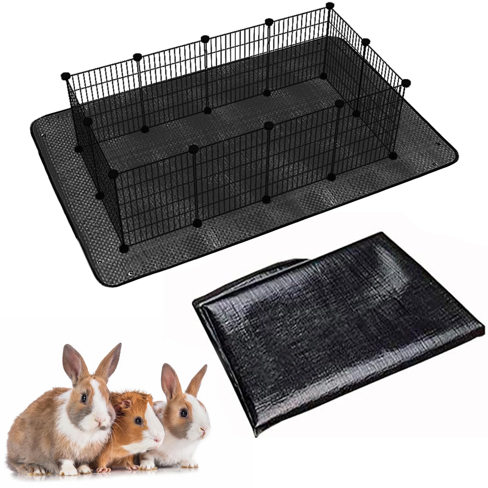 Oncpcare Waterproof Pet Playpen Mat 59''X39'' Guinea Pig Cage Liner Tarp Bottom Reusable Base For Rabbits, Bunny, Ferrets And Ot