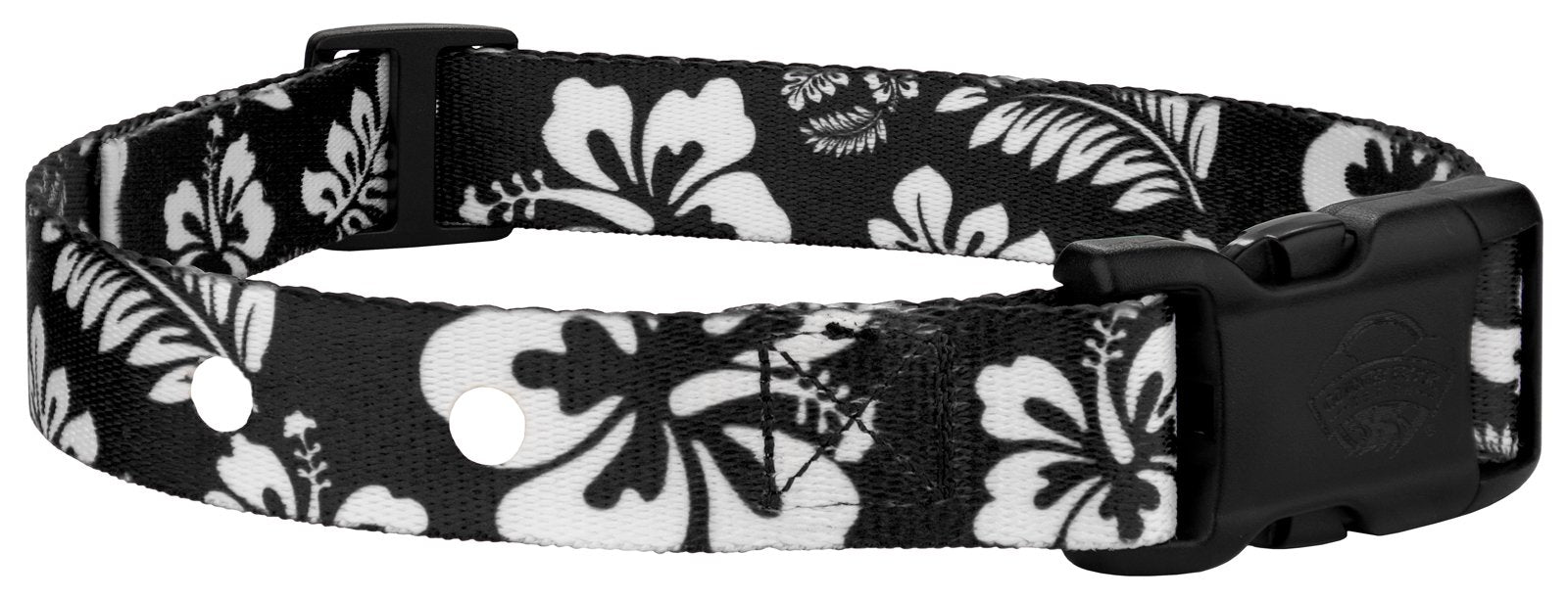 Country Brook Petz - Black Hawaiian Replacement Collar For Dog Fence Receivers - Summer Breeze Collection Featuring Sunny Design