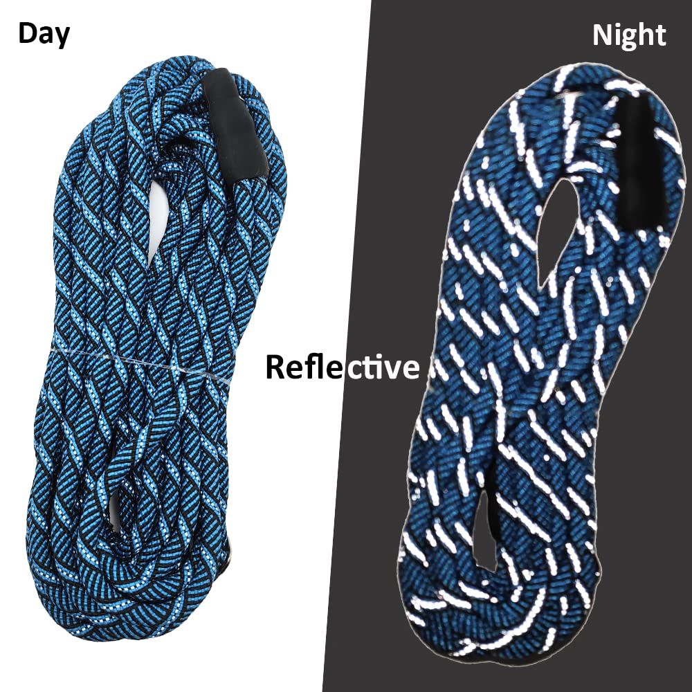 Sepxufore Reflective Long Dog Leash Slip Lead, No-Choking 12 Ft/20 Ft/30 Ft/50 Ft Rope Training Lead For Medium Dogs Small Puppy Pets Behavior Active Playing (12Ft, Blue)