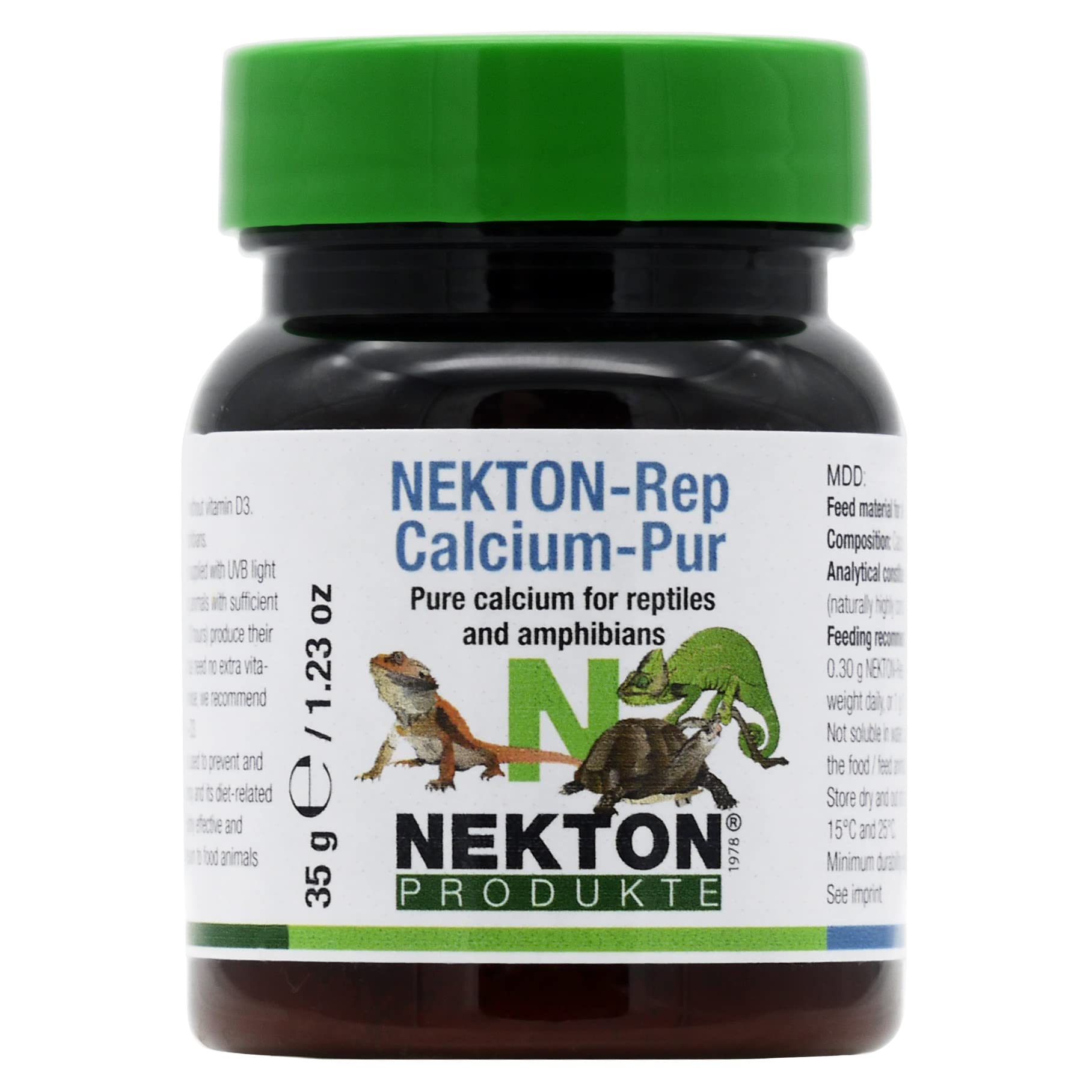Nekton-Rep Calcium-Pur Pure Calcium for Reptiles and Amphibians,35g (1.24oz)