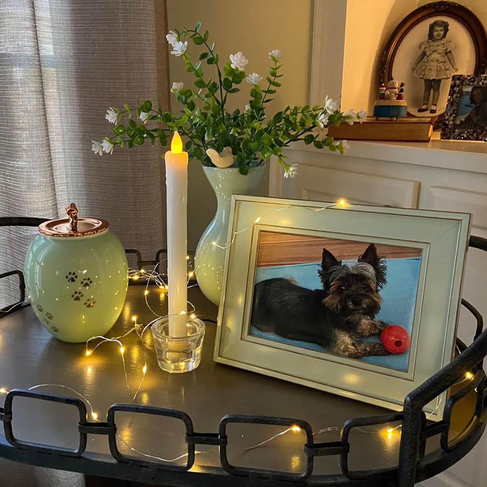 Lines Arte Medium Pet Urns For Dogs Ashes, Ceramics Pet Urn For Dog Cat Ashes (Paw Prints)