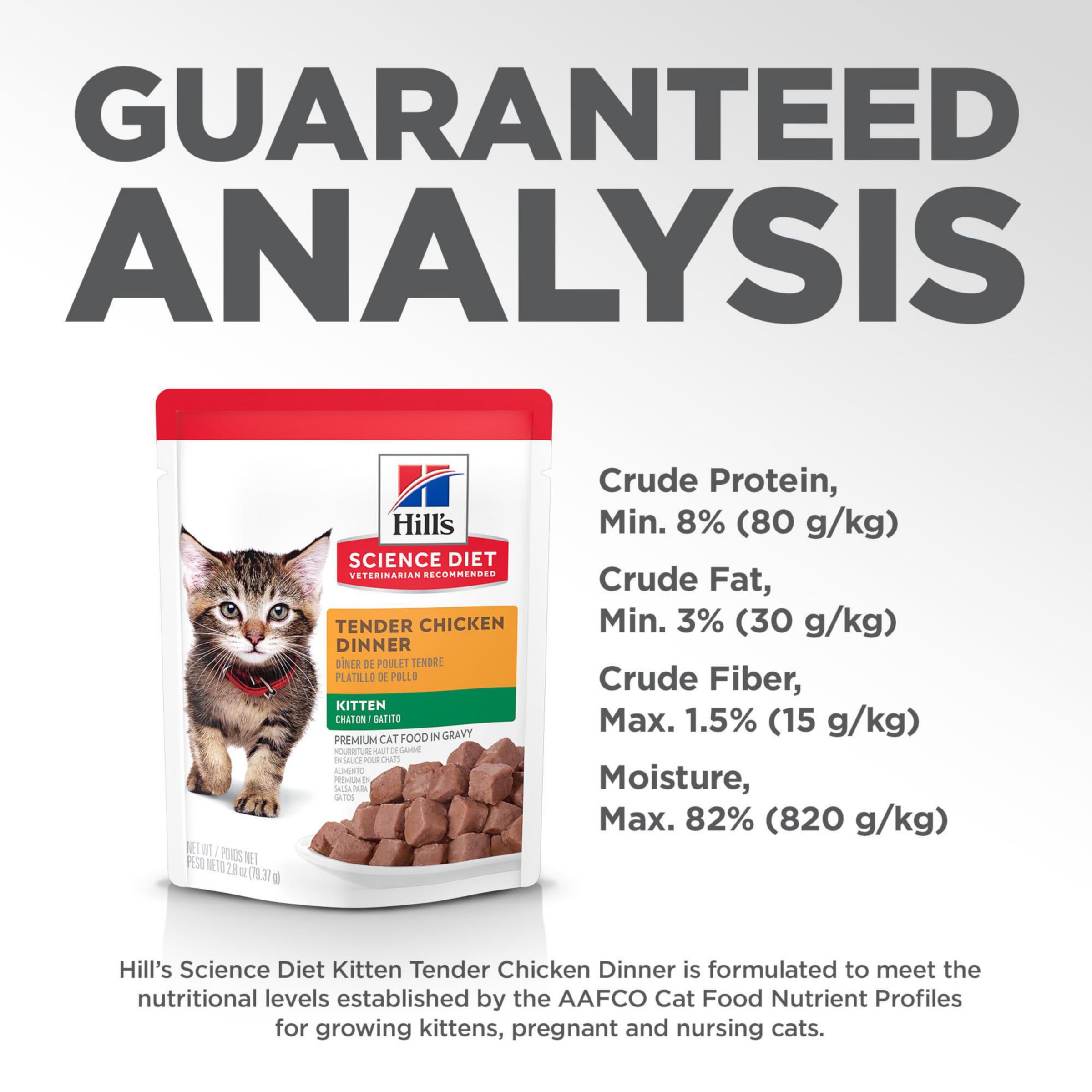 Hill s Science Diet Kitten, Kitten Premium Nutrition, Wet Cat Food, Chicken Stew, 2.8 oz Pouch, Case of 24