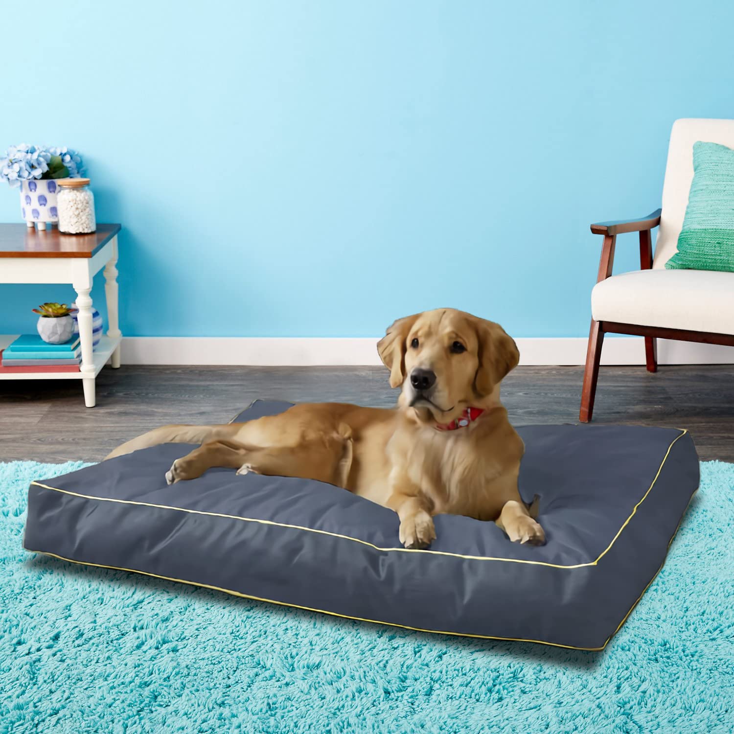Dalema Dog Bed Cover 36L X 27W X 4H Inch.Waterproof Heavy Duty Durable Oxford Dog Bed Replacement Covers.Zipped Washable Removab