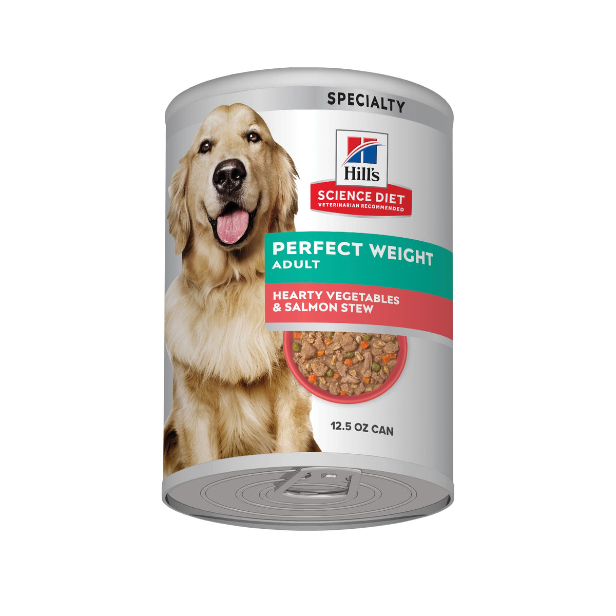 Hill'S Science Diet Perfect Weight, Adult 1-6, Weight Management Support, Wet Dog Food, Salmon & Vegetables Stew, 12.5 Oz Can, Case Of 12