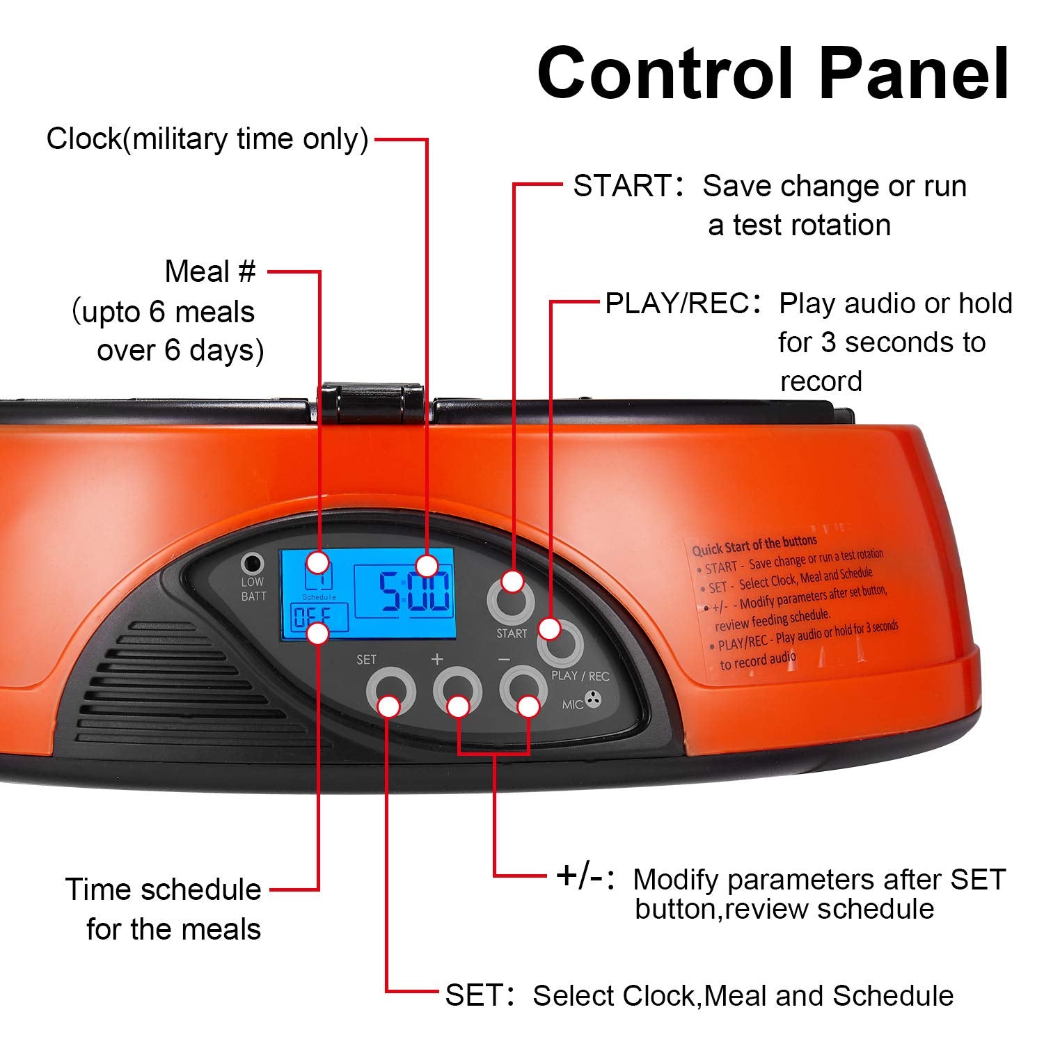Qpets Af 108 Plus Programmable Automatic Pet Feeder For Dog, Cat & Other Small Pet