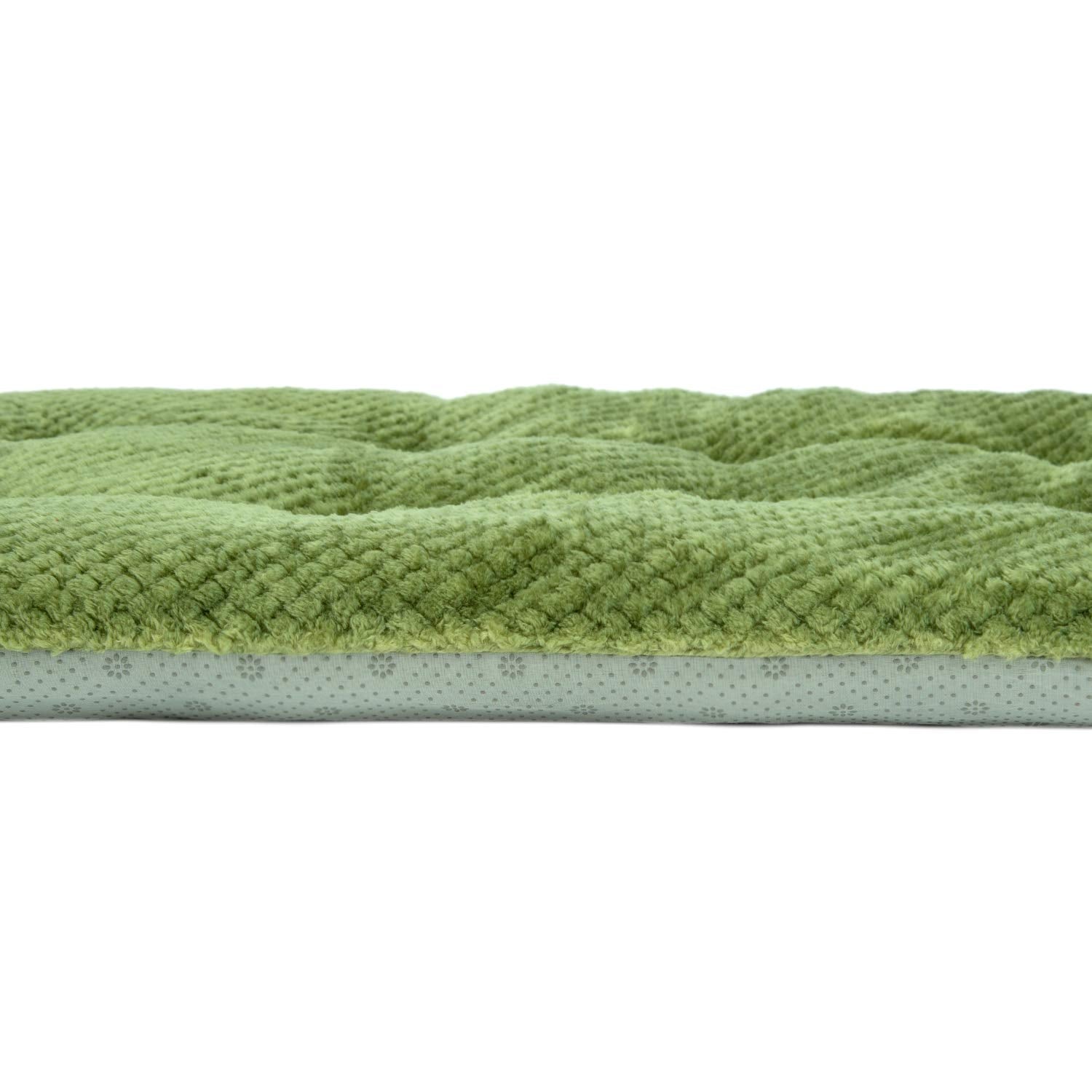 Wonder Miracle Fuzzy Deluxe Pet Beds, Super Plush Dog Or Cat Beds Ideal For Dog Crates, Machine Wash & Dryer Friendly (23' X 35', L-Olive Green)
