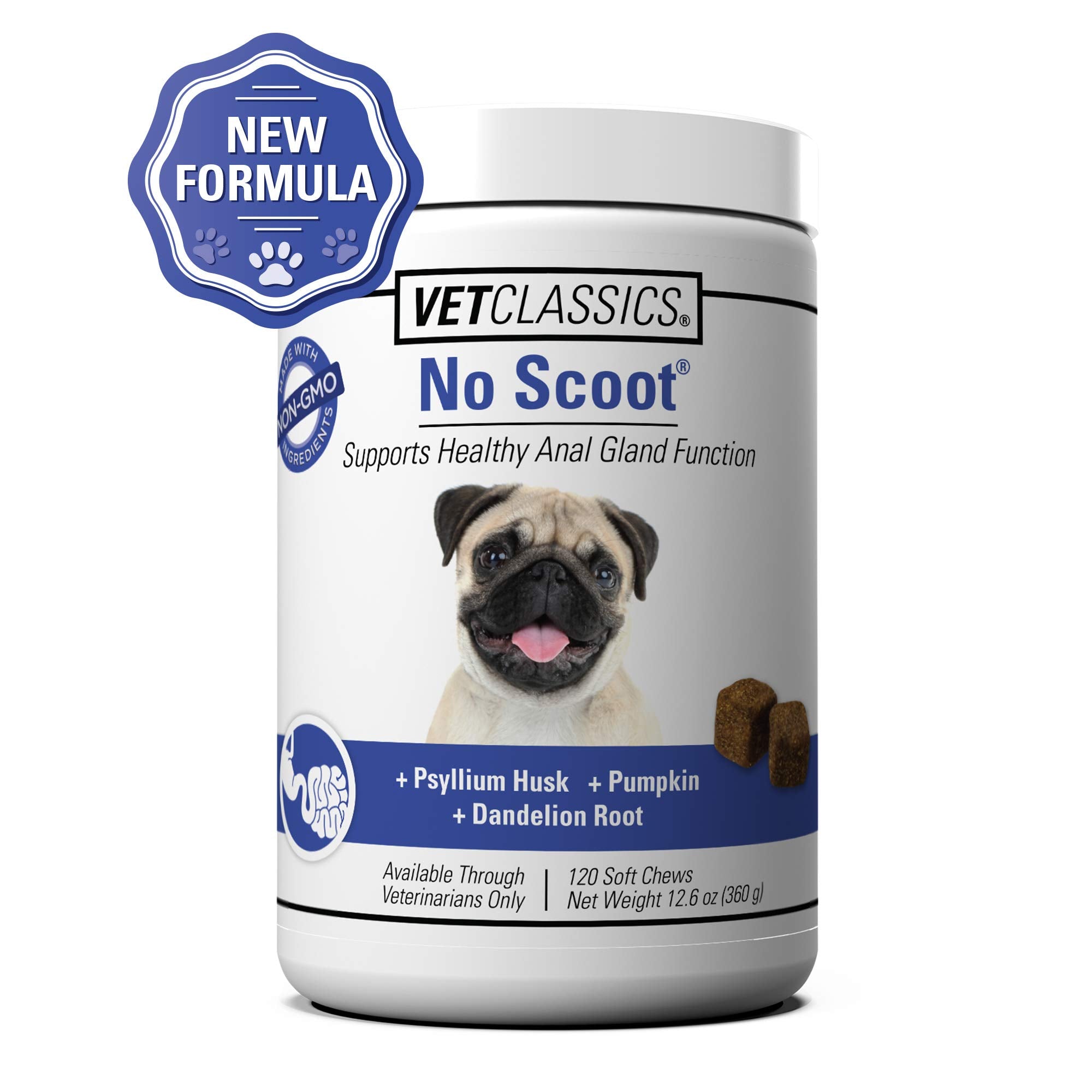 Vet Classics No Scoot Dog Supplements for Healthy Anal Gland Function - Support Normal Bowel Functions, Anal Glands - Increases 