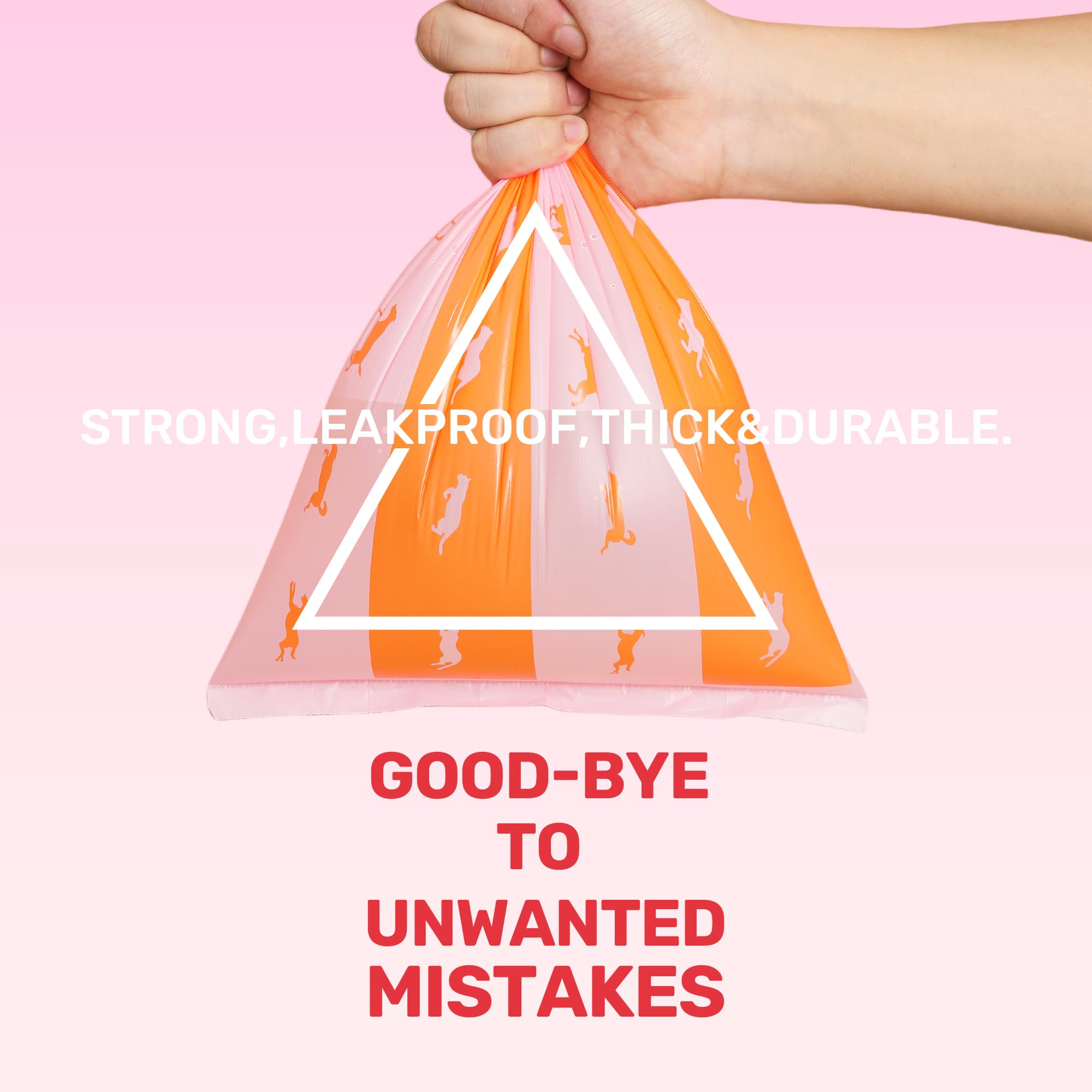 Fukumaru Poop Bags For Dogs, 300 Rose Scent Dog Poop Bag Holder And Dispenser With Leash Attachment For Dogs, Cats And Multi-Pet