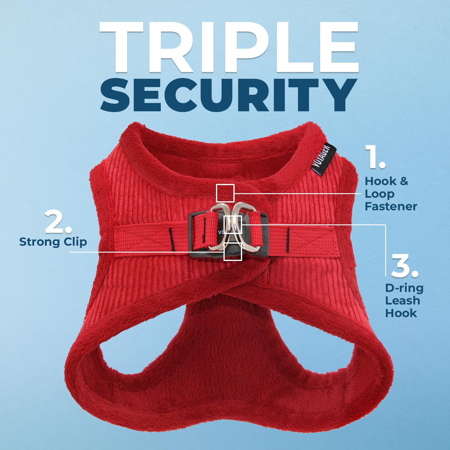 Best Pet Supplies - All Weather Mesh/Plush, Reflective, No Pull Harness for Small, Medium Dogs, Cats - Secure with Hook & Loop F