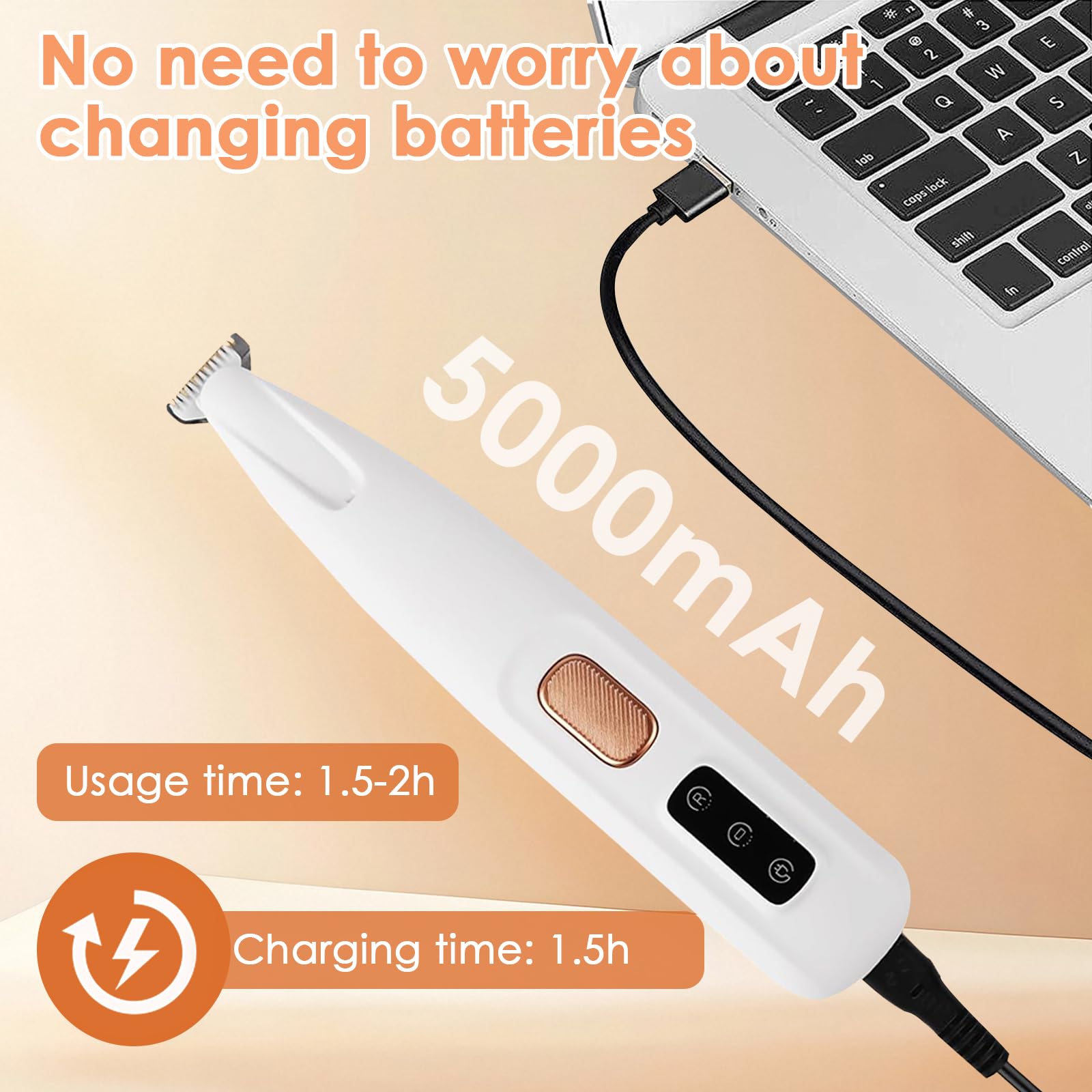 Ntrjtrss Electric Dog Paw Trimmer, 2025 Paw Clippers For Dogs Rechargeable Paw Shavers For Dogs Feet With Led Light, Low Noise W