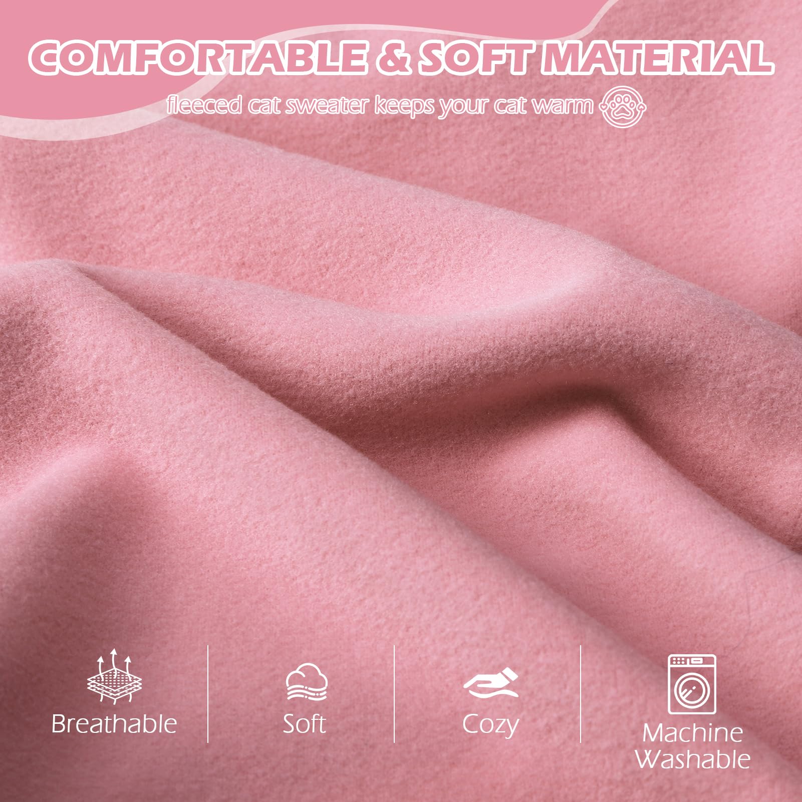 Expawlorer Soft Cat Sweater - Warm Clothes For Cats And Small Dogs, Fall And Winter Coat Pullover Design, Fleeced Sweatshirt, Pi